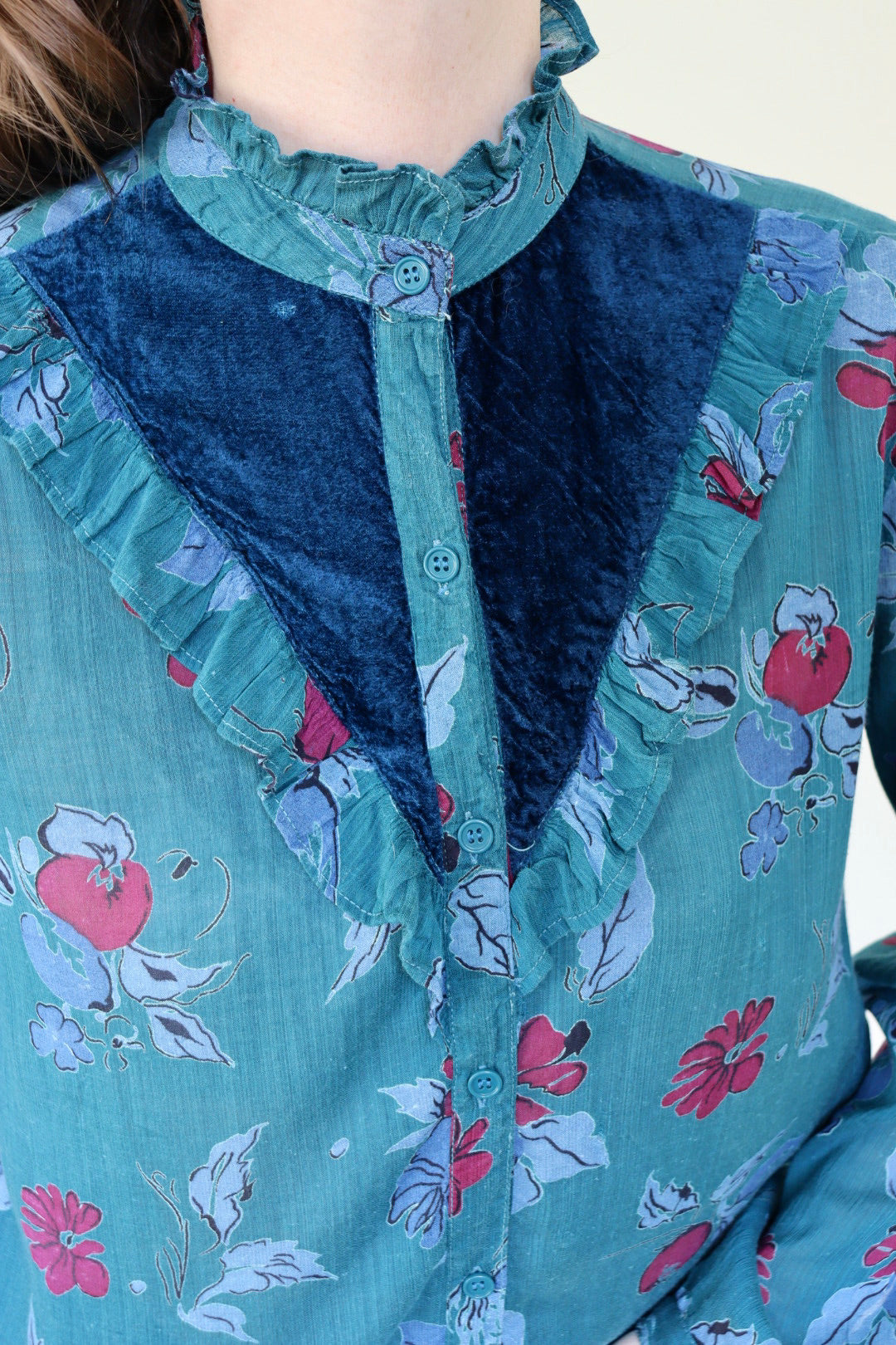 The Flowers & Fruit - blouse - S up to M