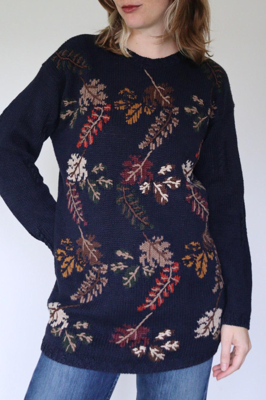 The Knitted Leaves - sweater - S up to M/L
