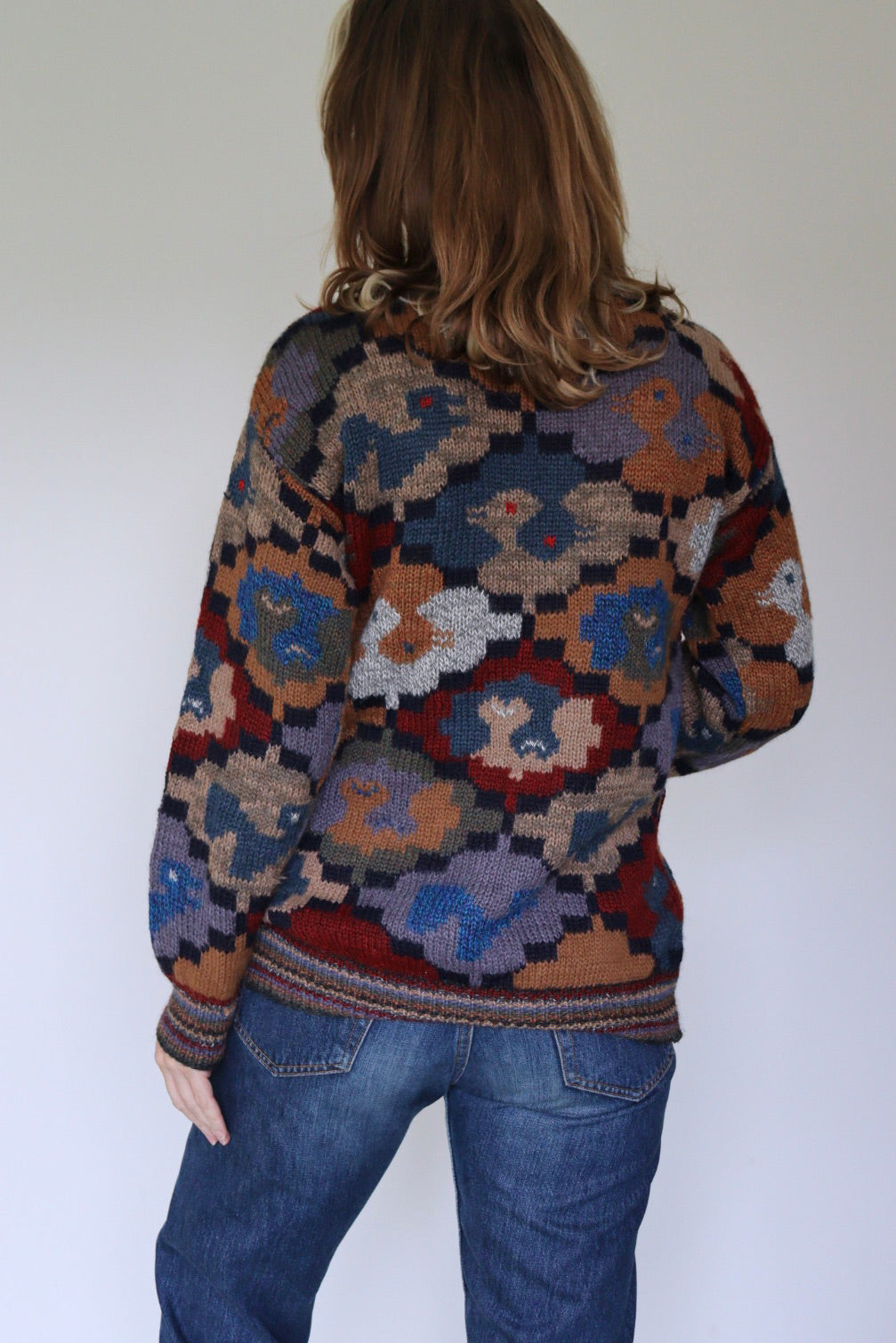 The Escher Ducks - knitted sweater - S up to M