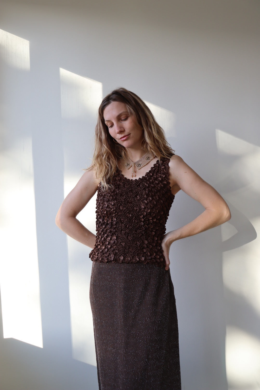 The Brown Popcorn - top - S up to L