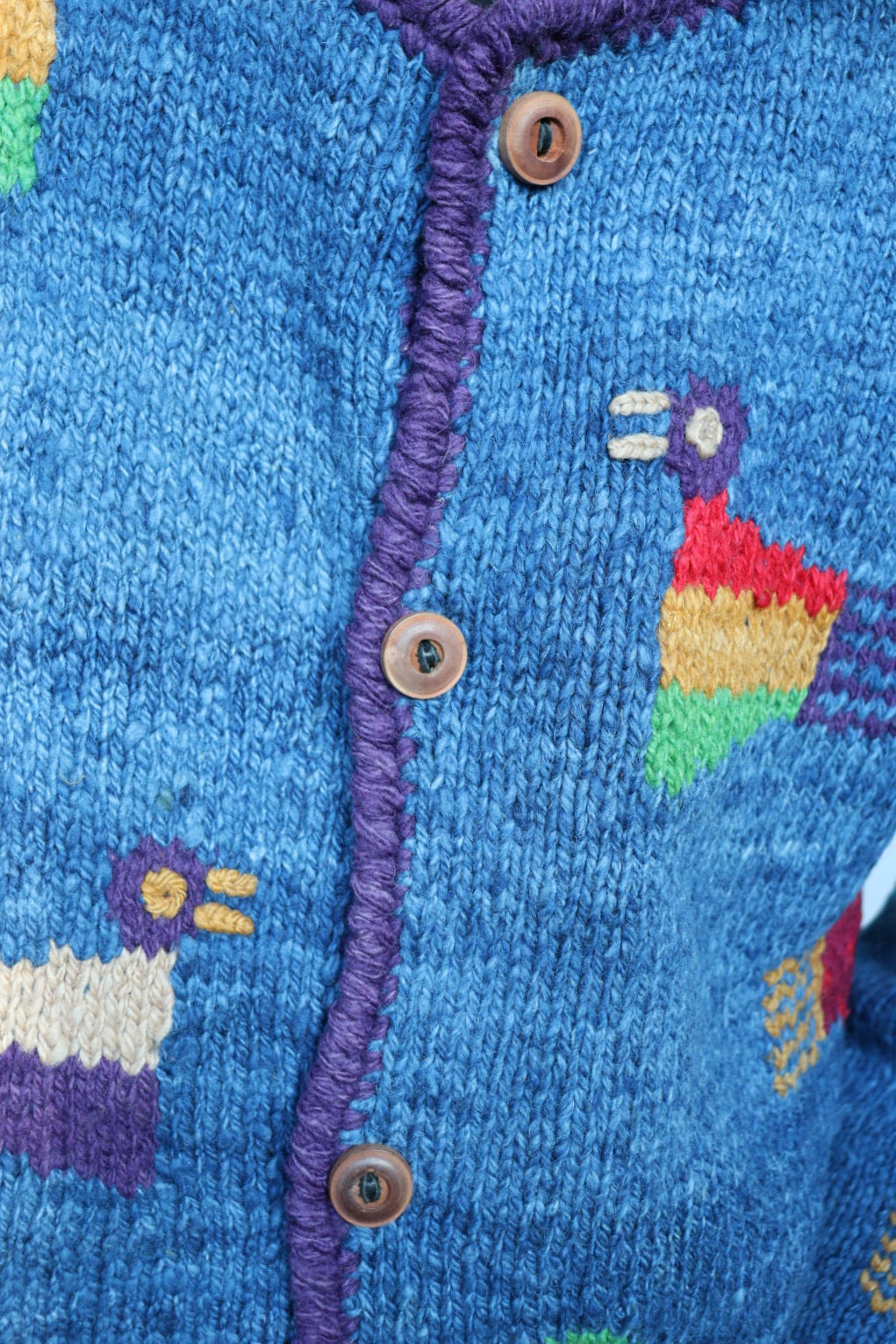 The Amano Birds - vintage Amano hand knitted cardigan - S up to M/L