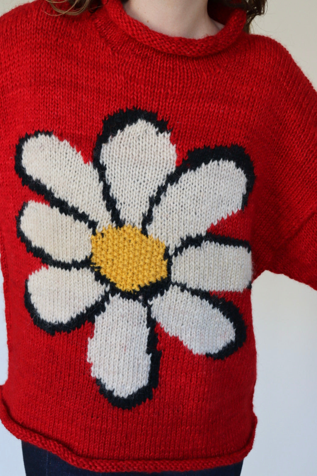The Red Daisy - sweater - S up to XL