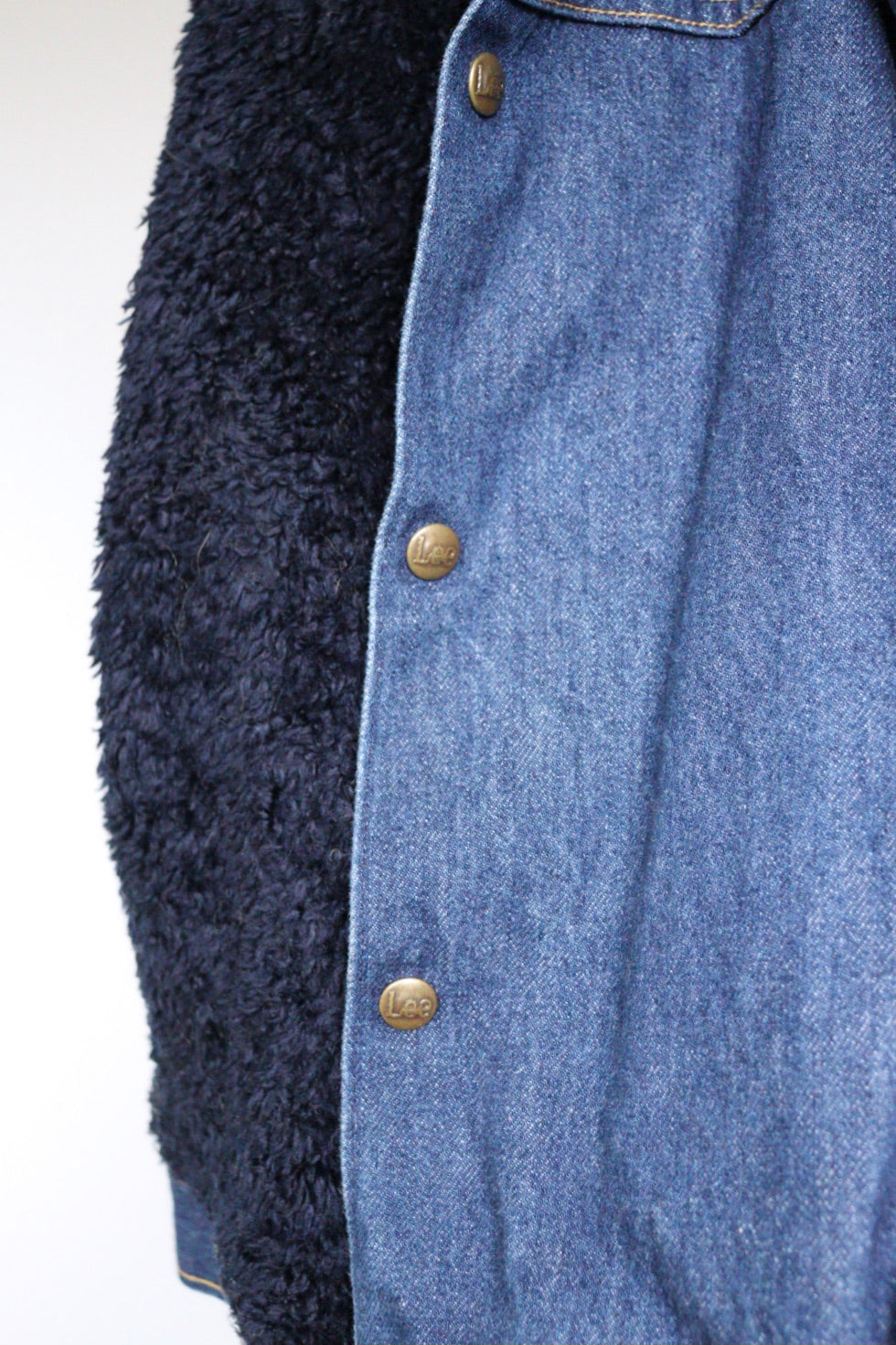 The Denim Bomber - vintage denim 'Lee' roper jacket - S up to L