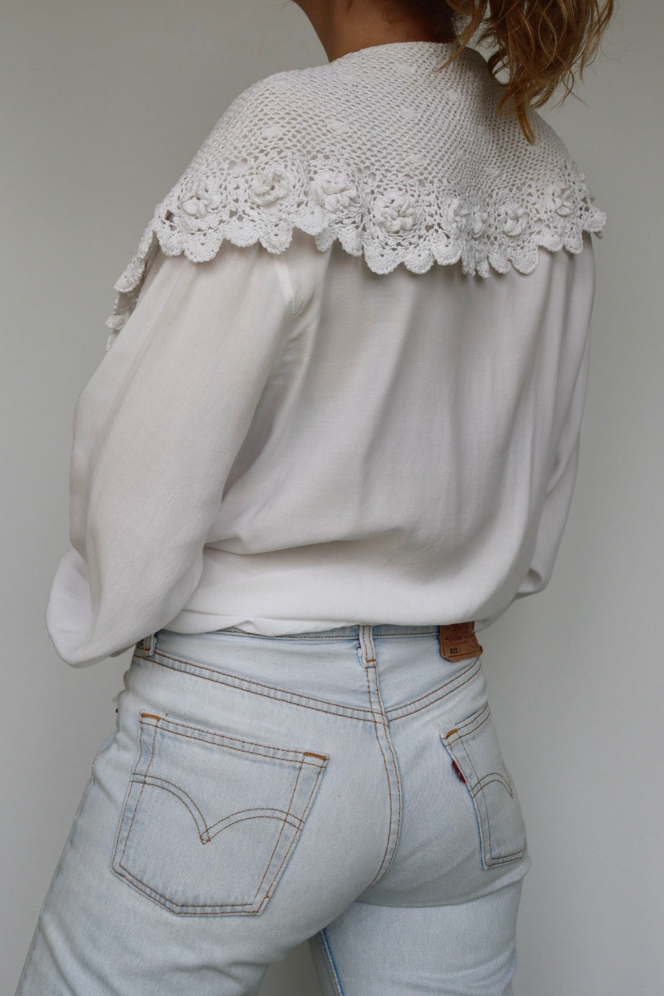 The Crochet Collar - blouse - S up to M