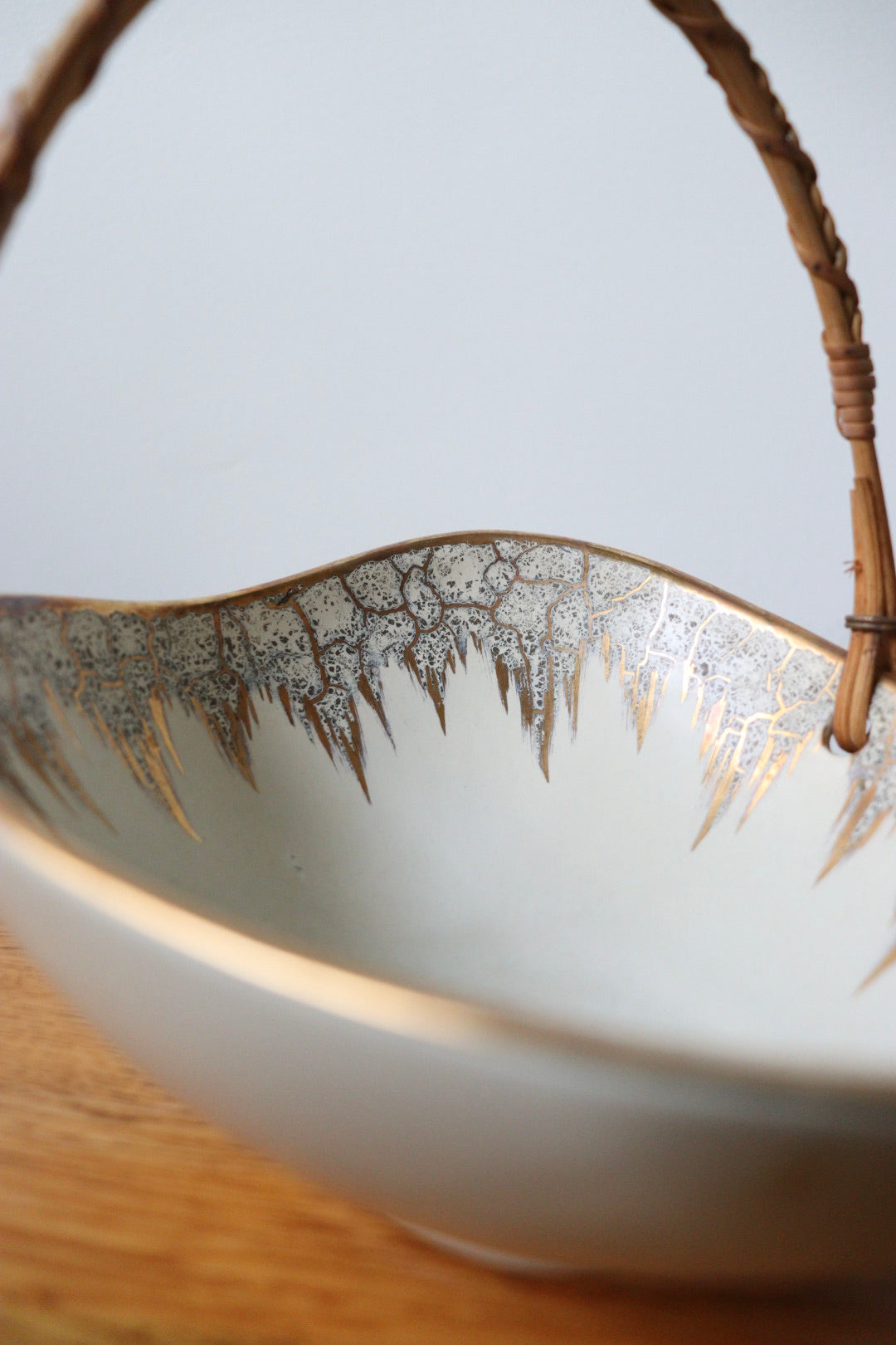 The Gold Basket - vintage porcelein dish