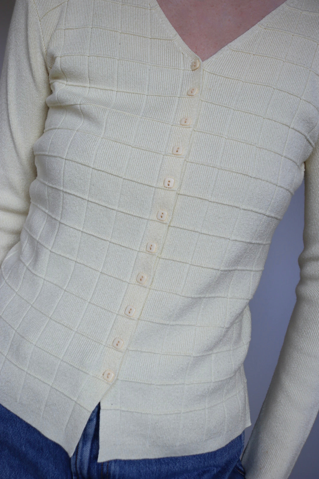 The Square Buttons - vintage cardigan - S up to M