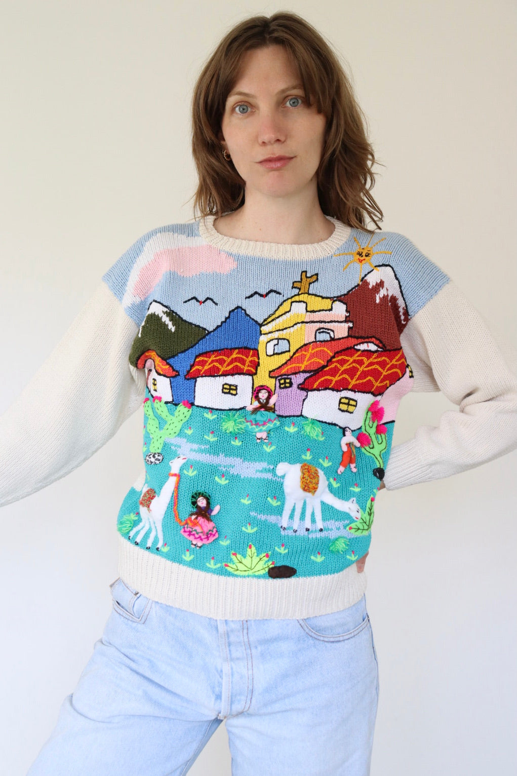 The Colorful Village - sweater - XS up to M