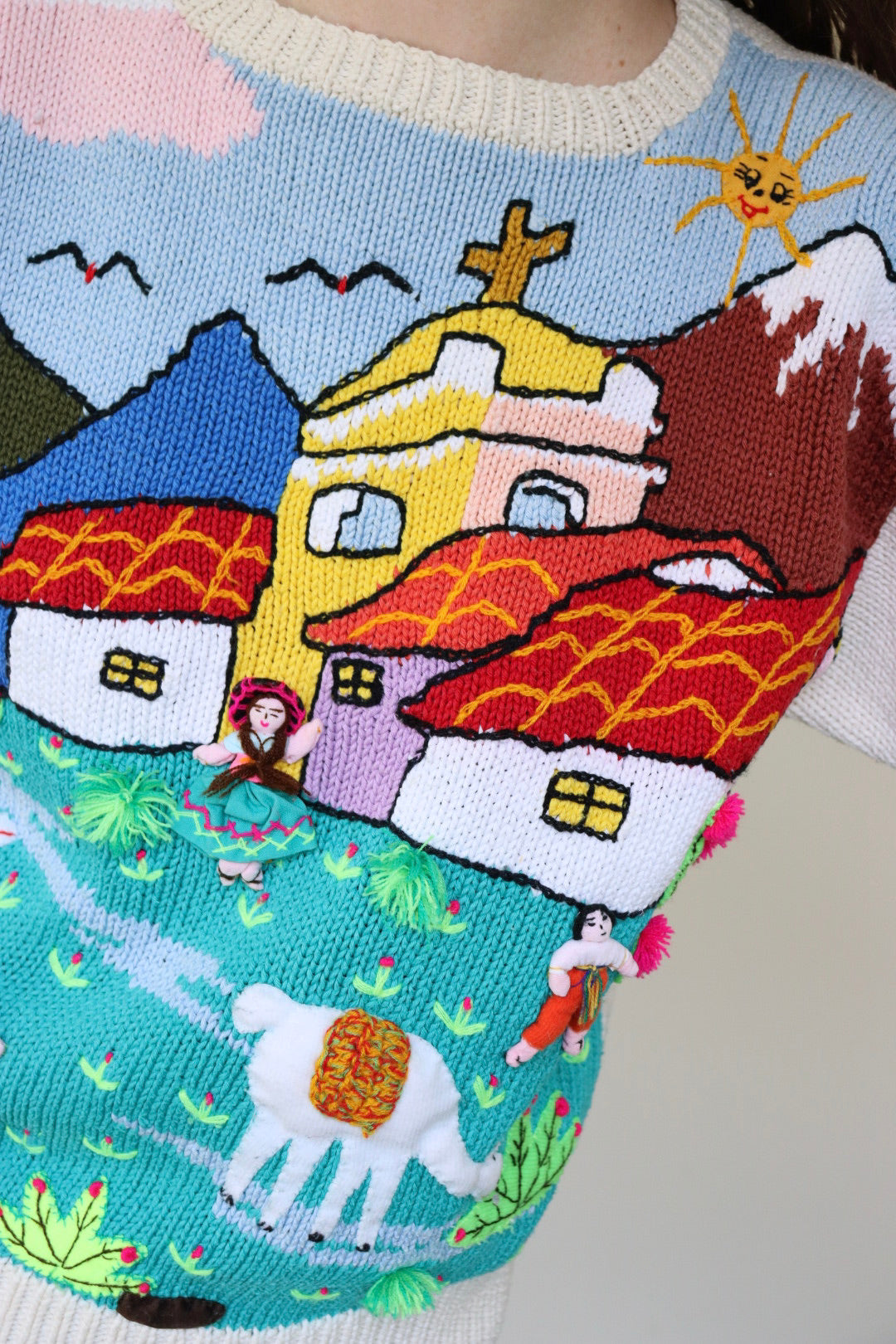 The Colorful Village - sweater - XS up to M
