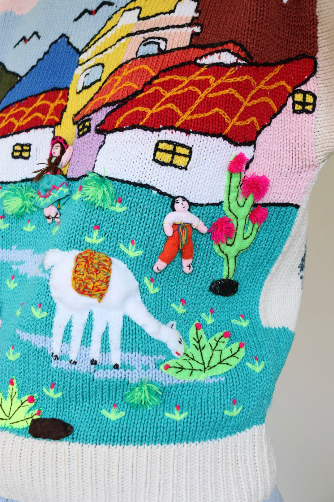 The Colorful Village - sweater - XS up to M