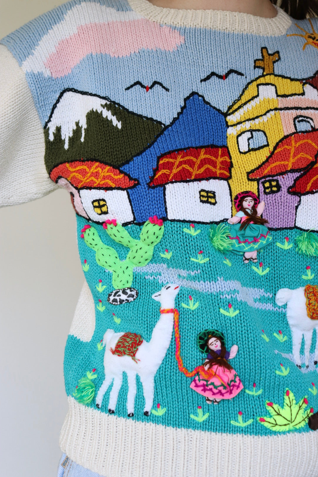 The Colorful Village - sweater - XS up to M