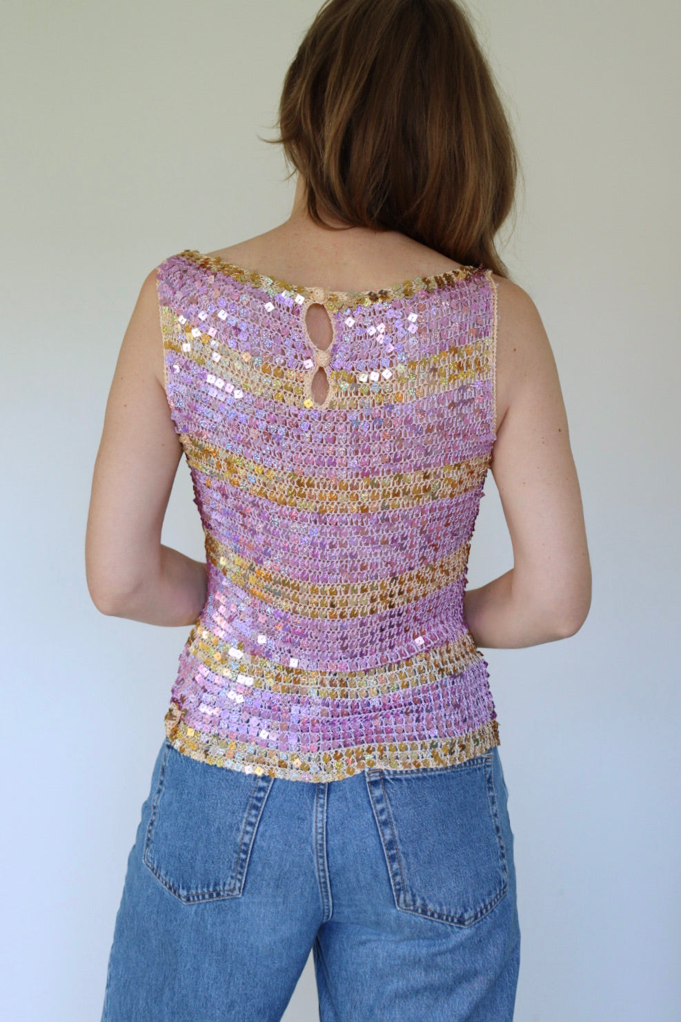 The Summer Party - sequin top - S up to M