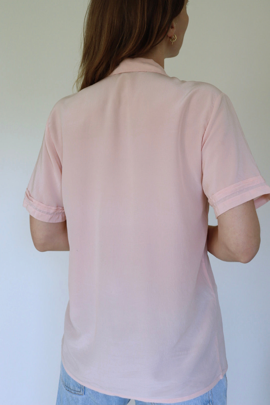 The Soft Rose - silk blouse - S up to M