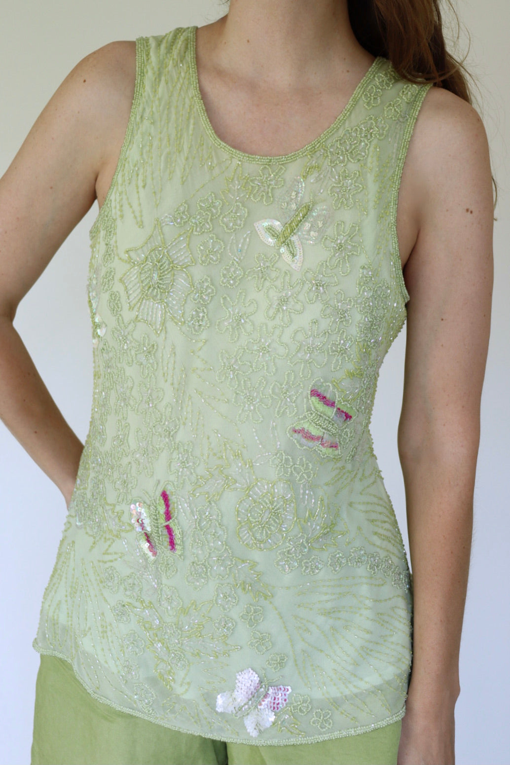 The Sparkling Garden - sequin top - S up to L