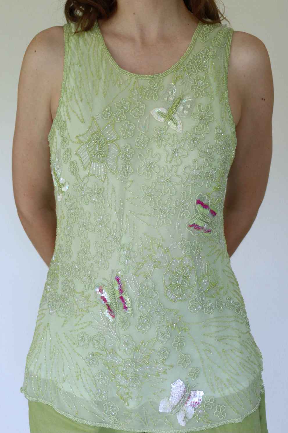 The Sparkling Garden - sequin top - S up to L
