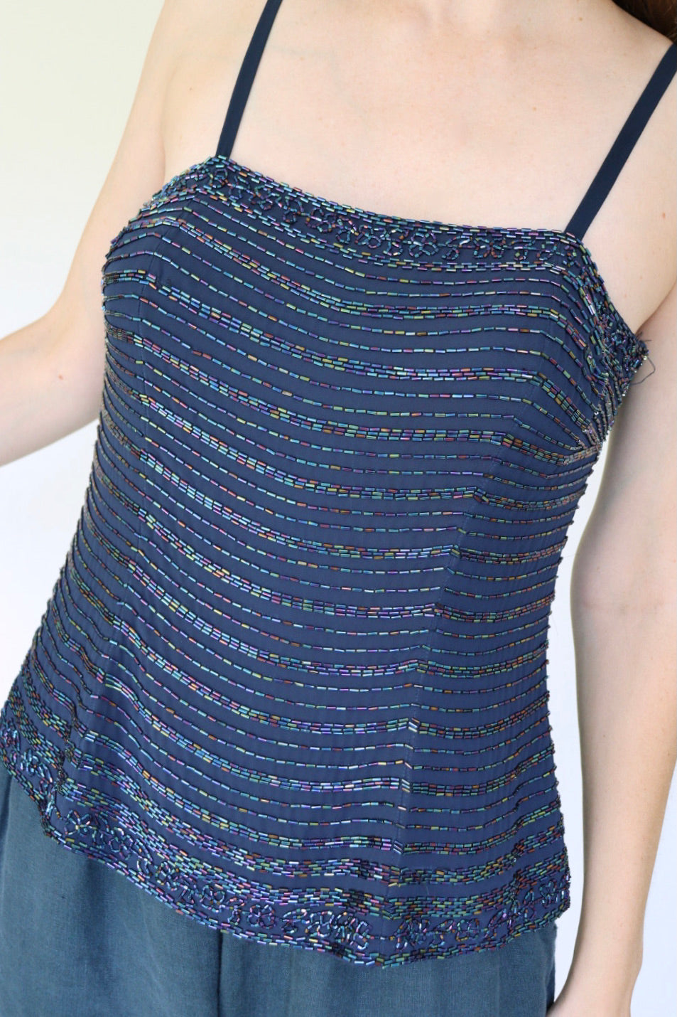 The Glistening Waves - sequin top - M up to XL