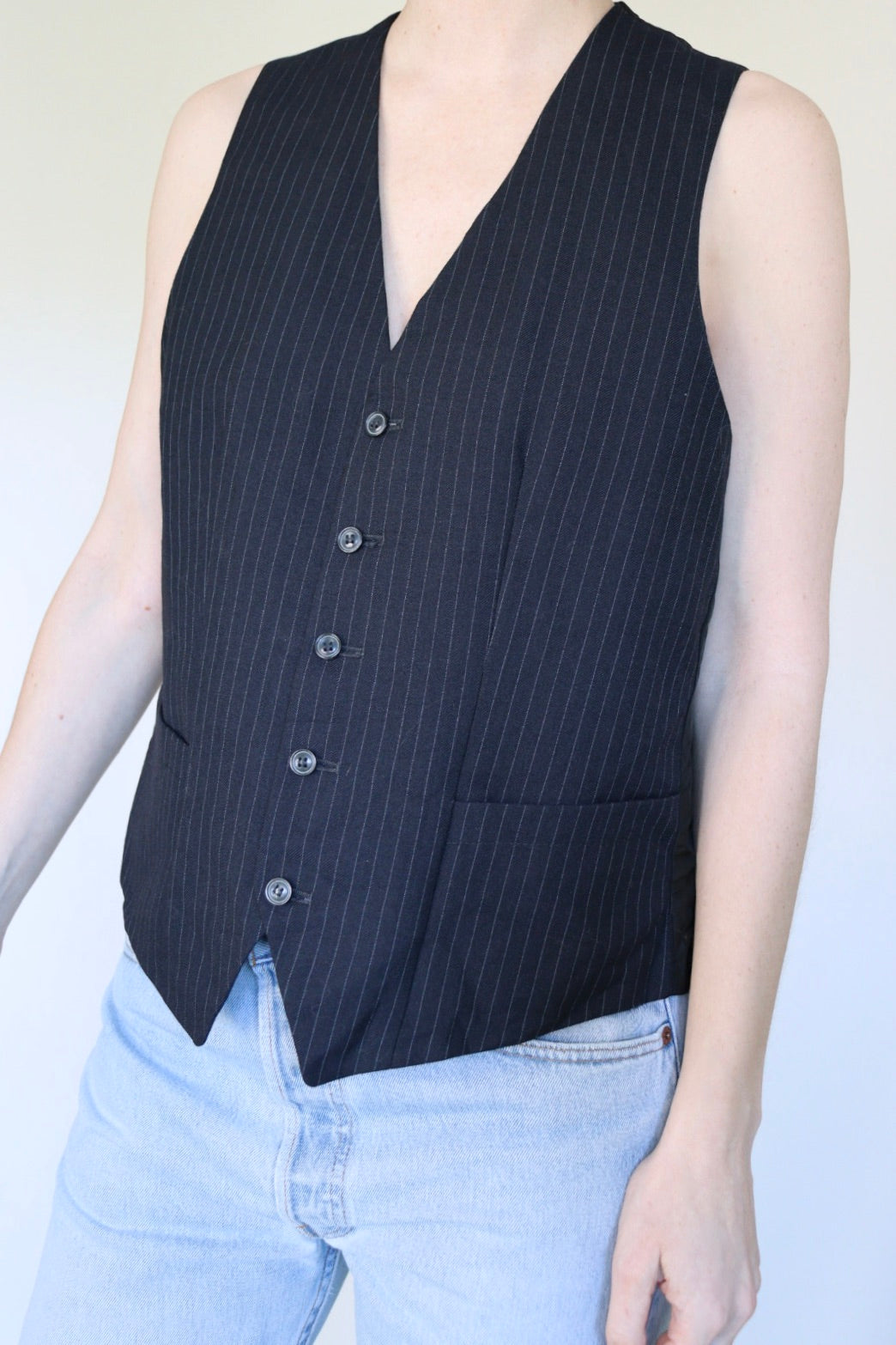 The Stripy Classic - vintage waistcoat / gilet - S up to L