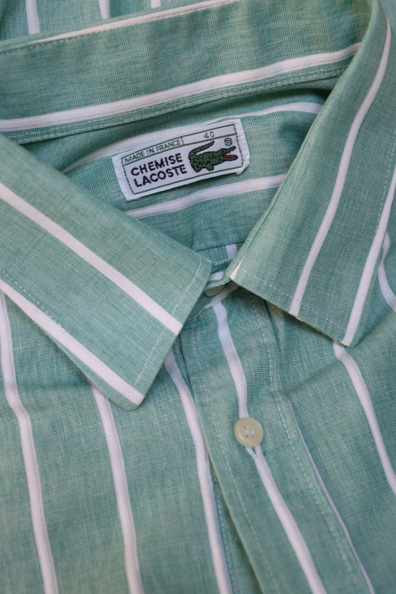 The Chemise Lacoste - vintage short sleeve blouse - S up to M