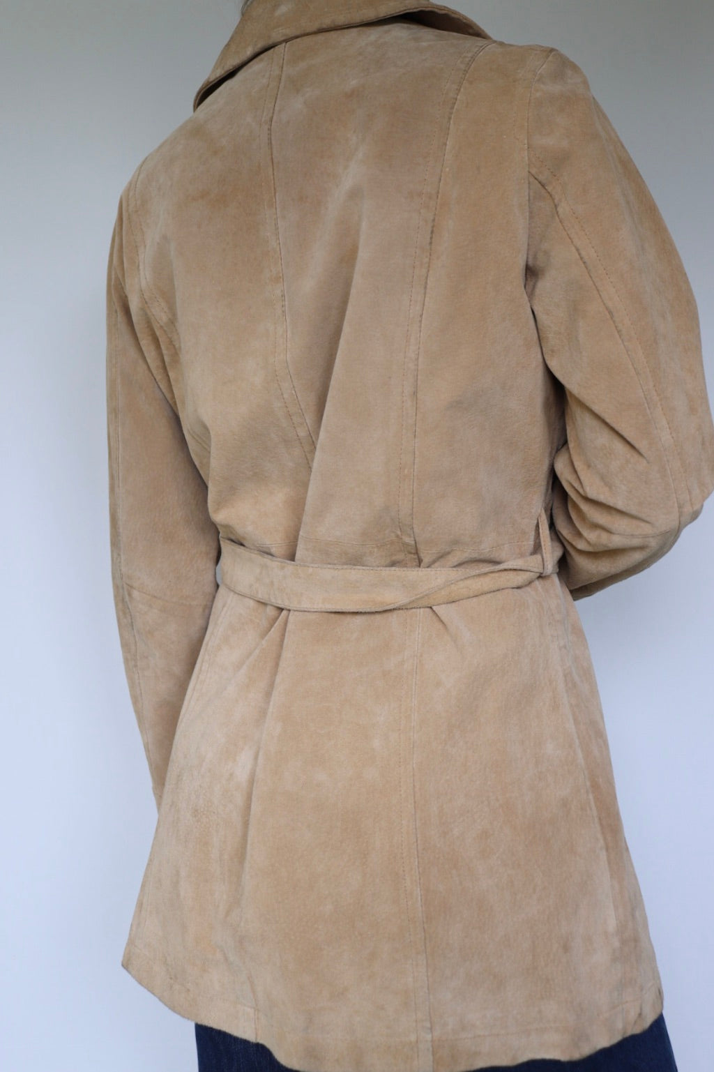 The Suede Trench - vintage suede trenchcoat - S up to M/L