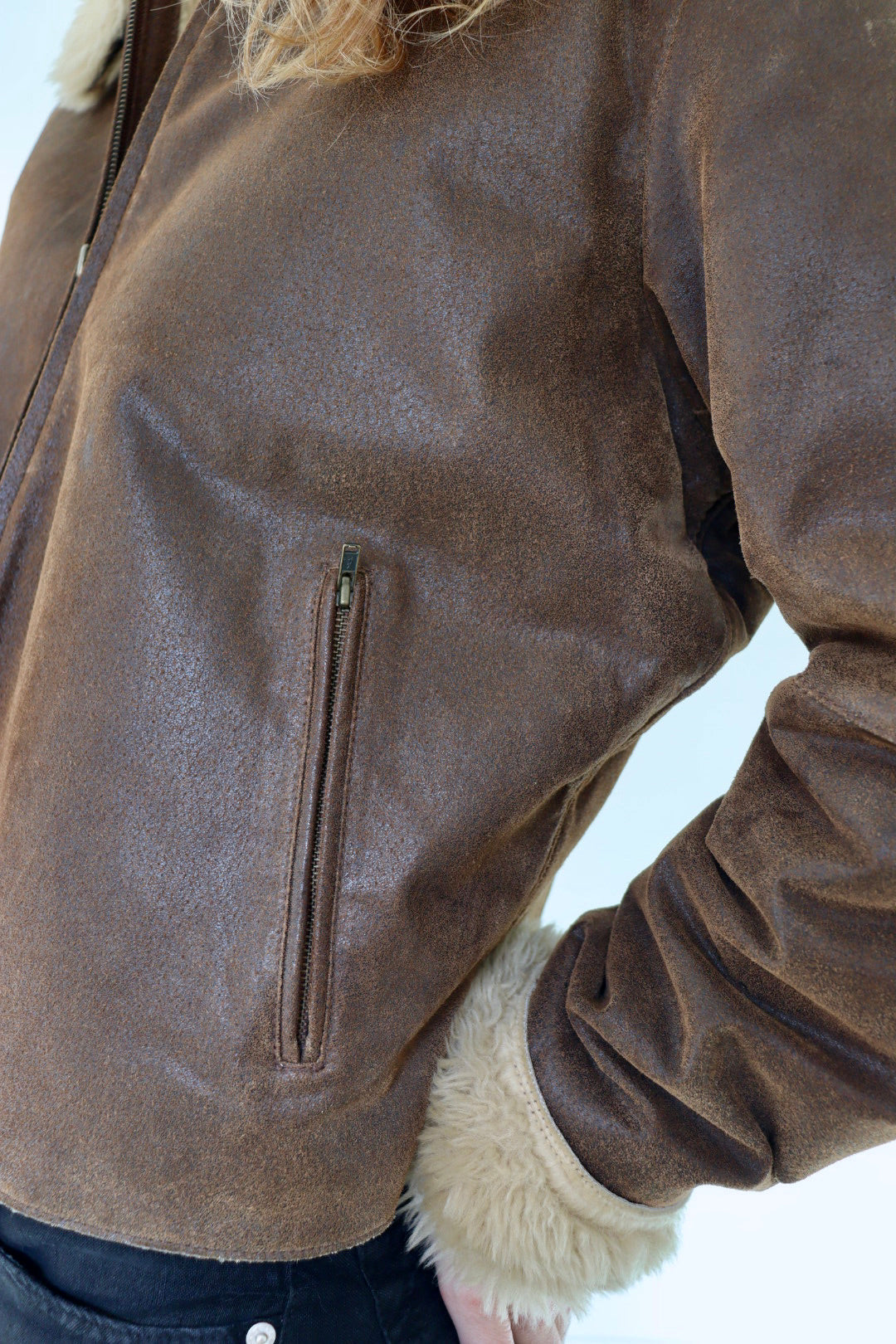 The Shearling Pilot - jacket - S up to M