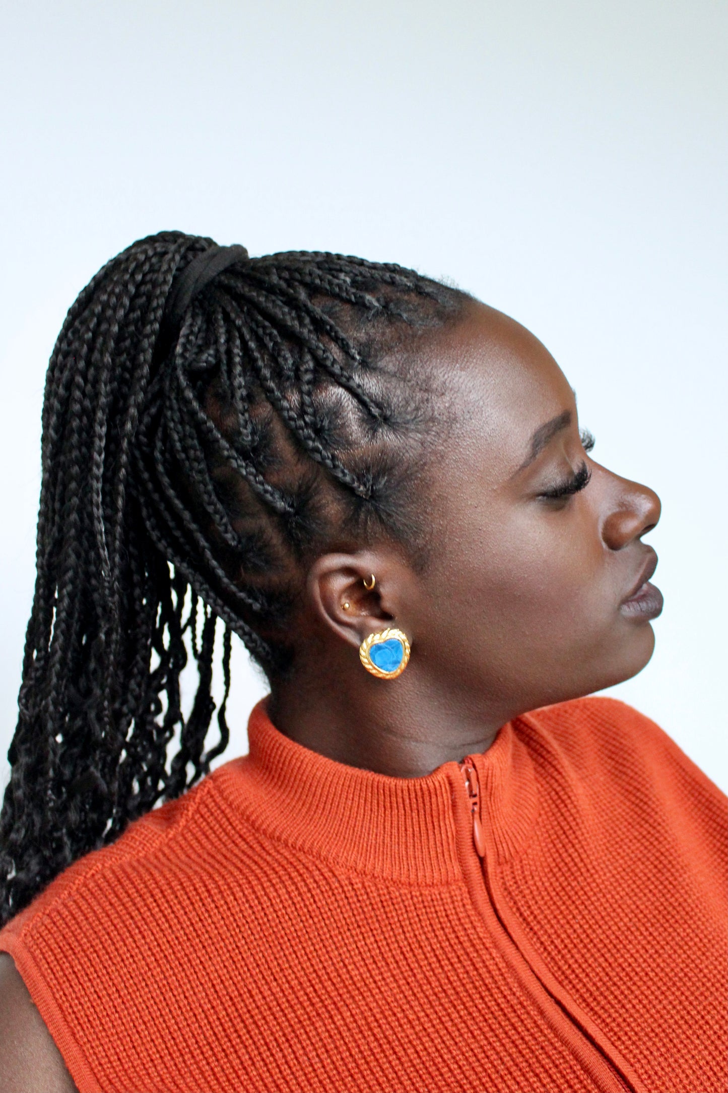 The Blue Hearts - clip-on earrings