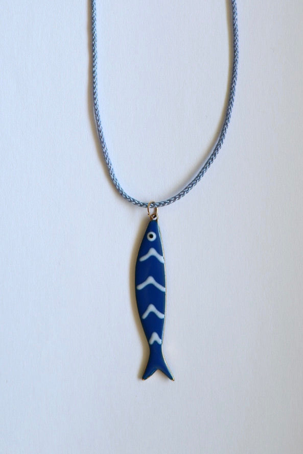 The Cobalt Blue Fishy - pendant / necklace