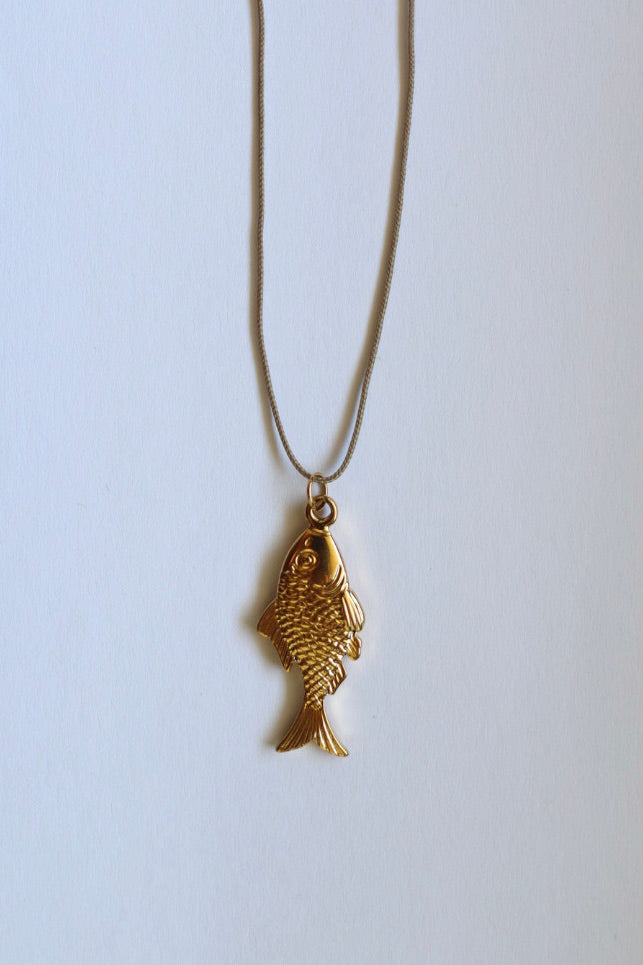 The Shiny Gold Fishy - pendant / necklace