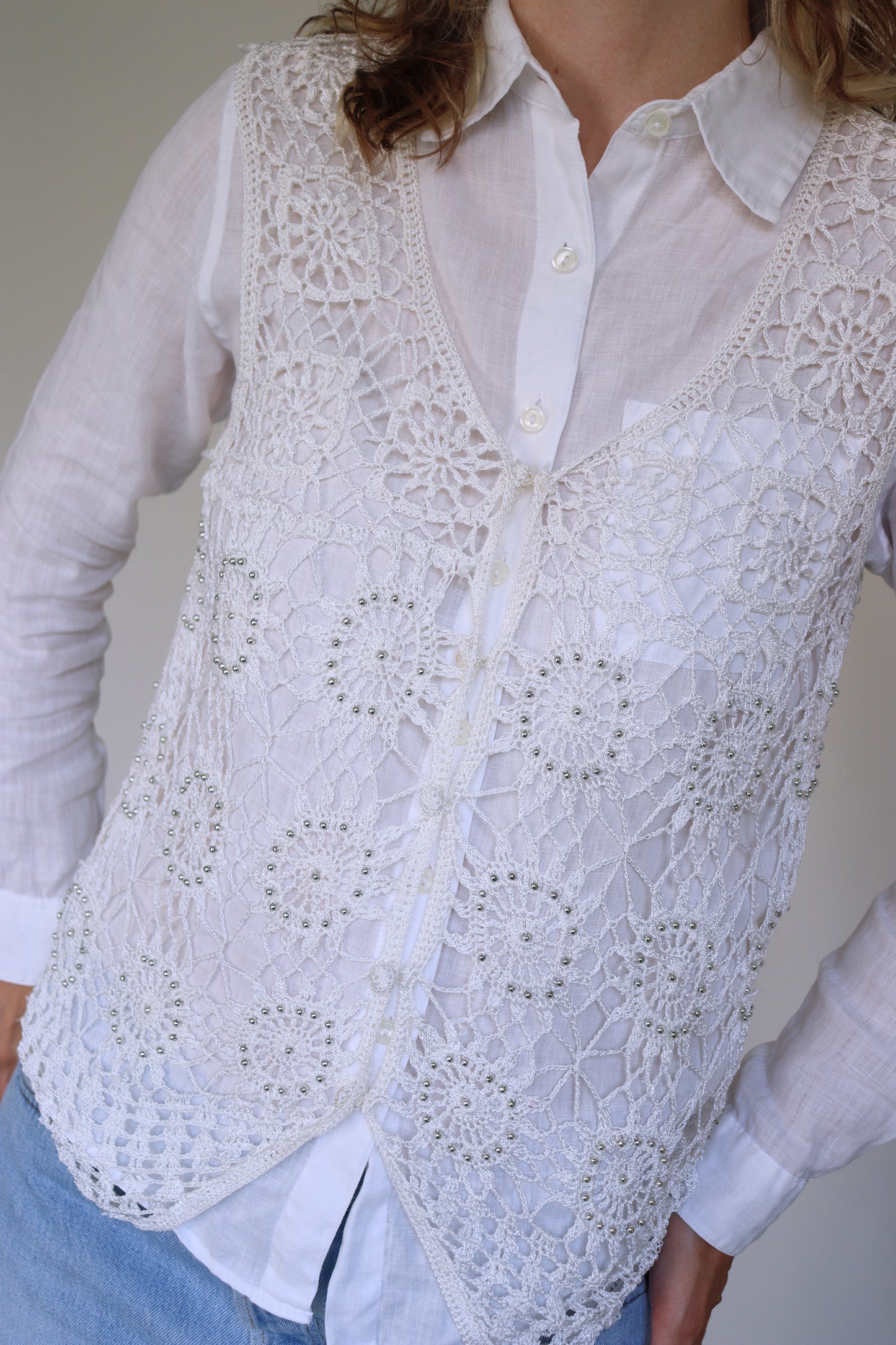 The Crochet Gilet - waistcoat - S up to M/L