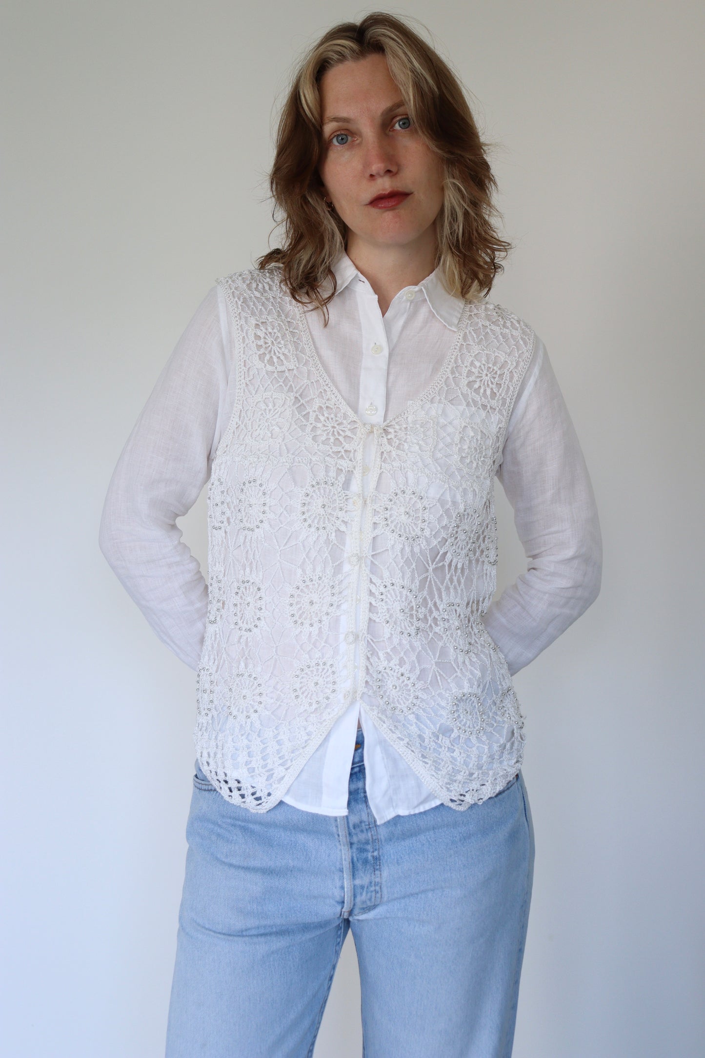 The Crochet Gilet - waistcoat - S up to M/L