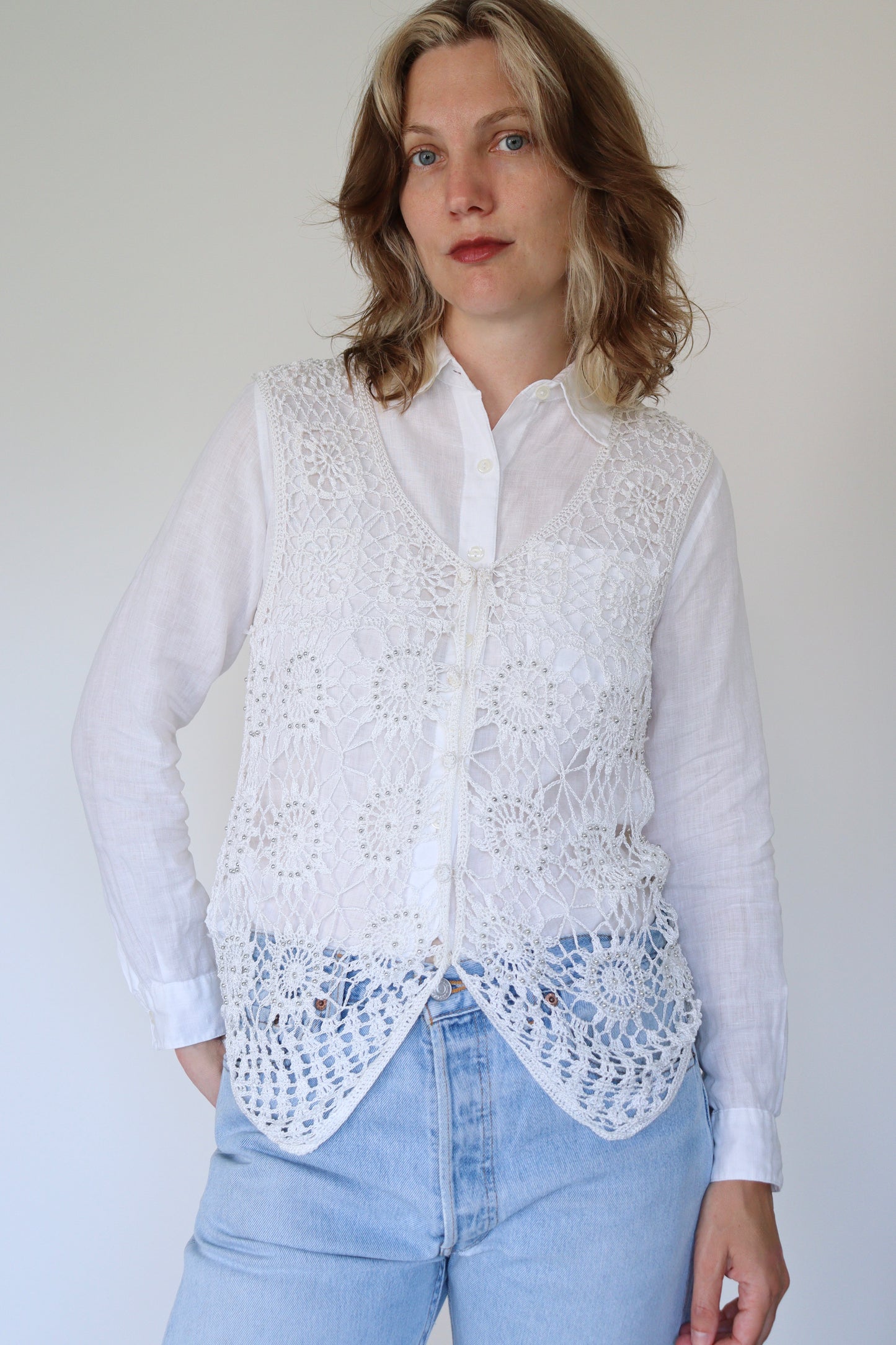 The Crochet Gilet - waistcoat - S up to M/L
