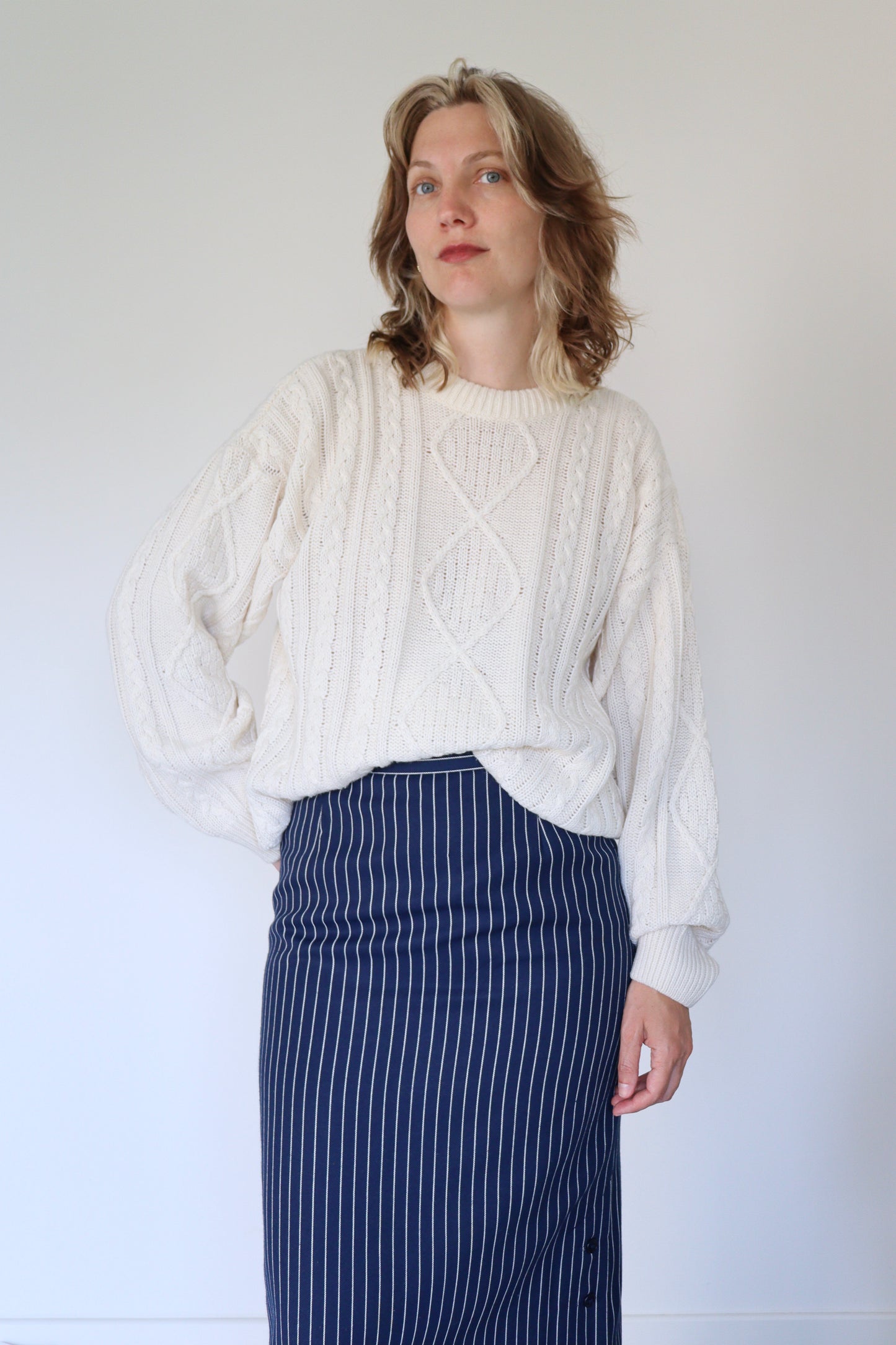 The Striped Pencil - skirt - S up to M