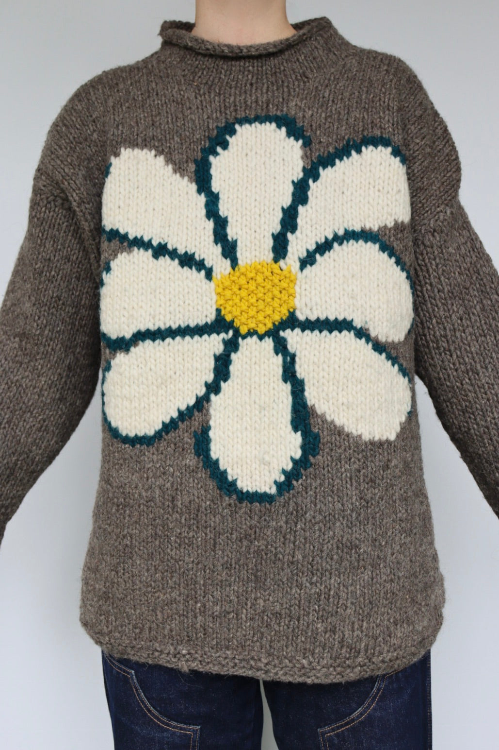 The Daisy Sweater - vintage knitted sweater - S up to XL