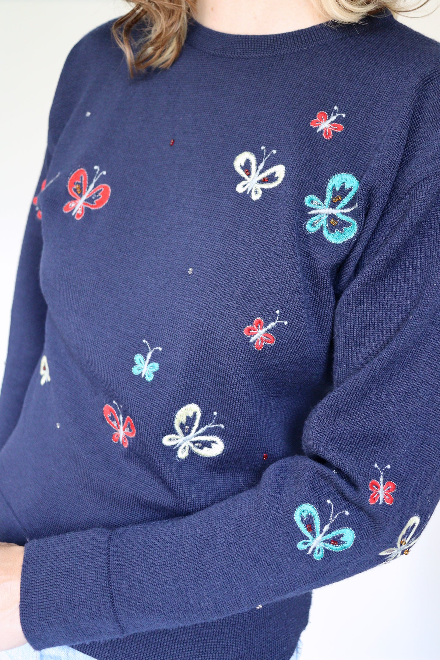 The Beads & Butterflies - sweater - S up to M