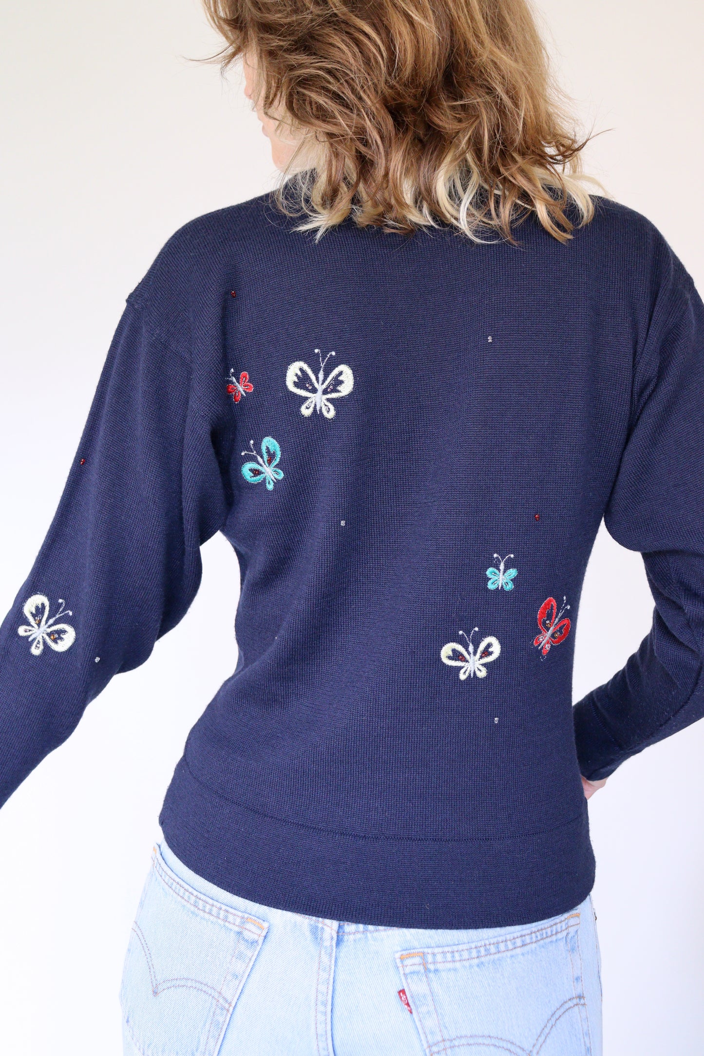 The Beads & Butterflies - sweater - S up to M