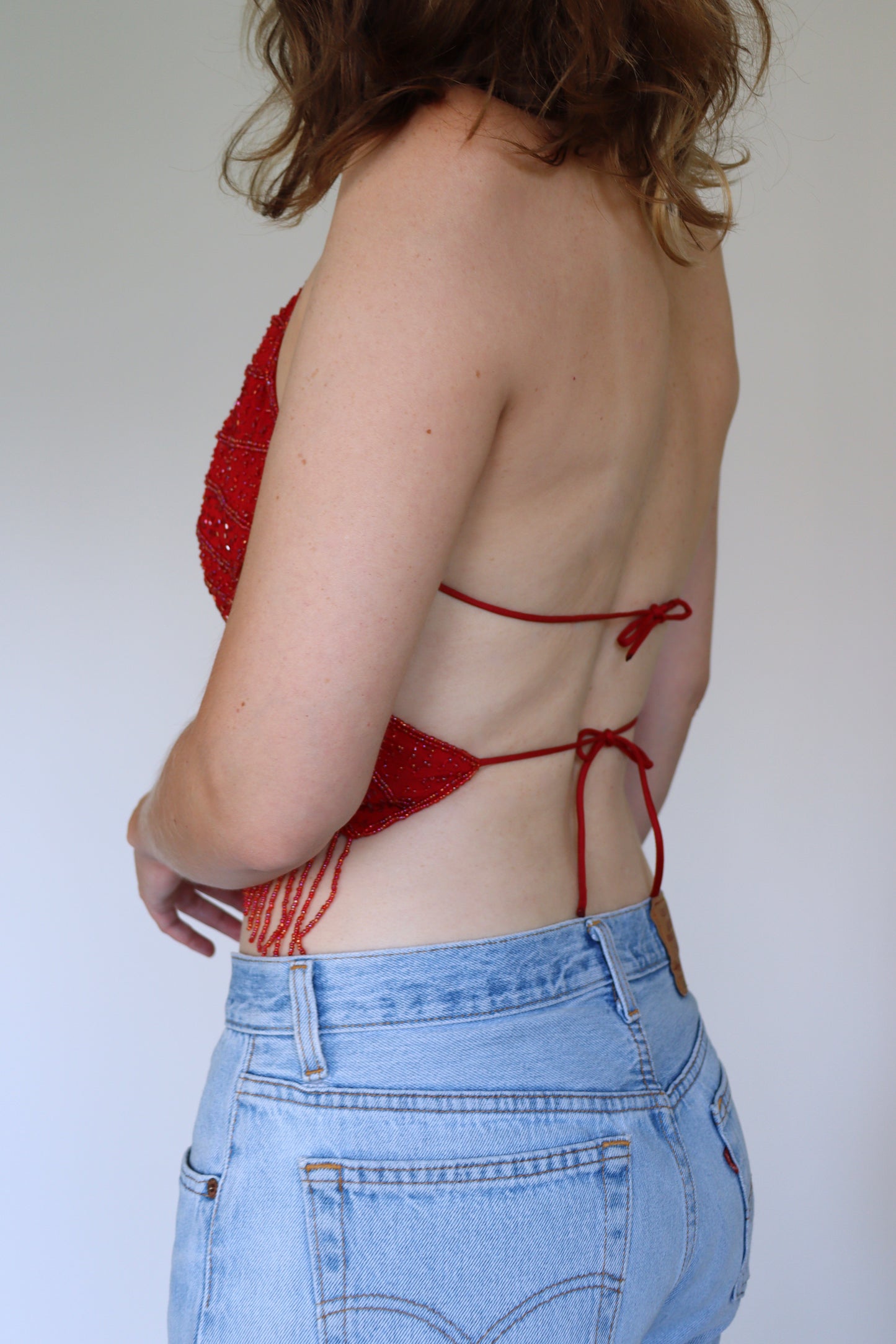 The Sparkling Butterfly - sequin top - S up to M/L