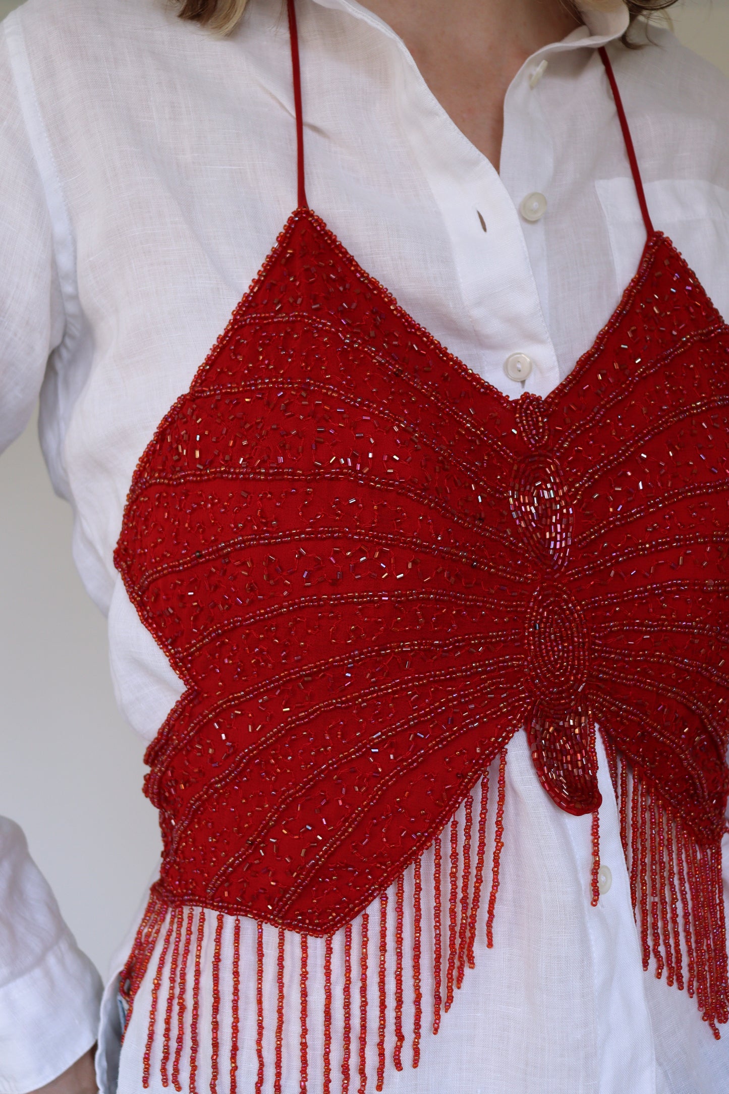 The Sparkling Butterfly - sequin top - S up to M/L