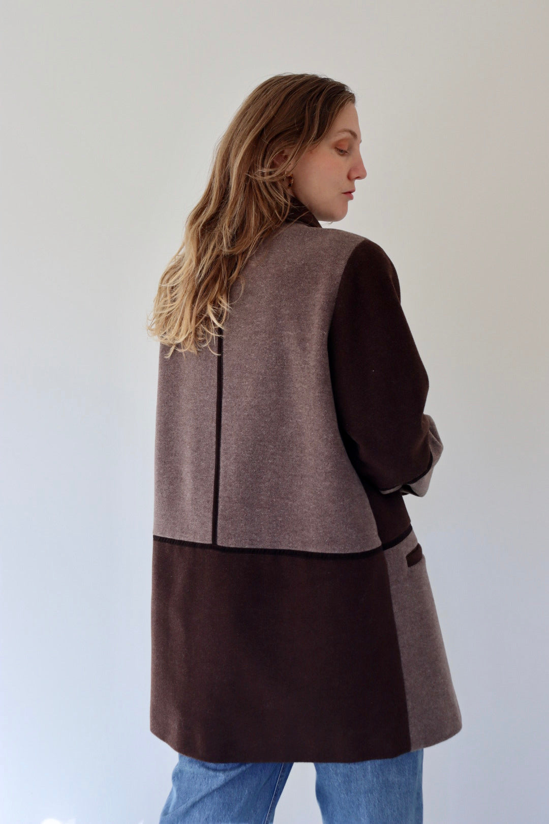 The Brown Blocks - coat - S up to L