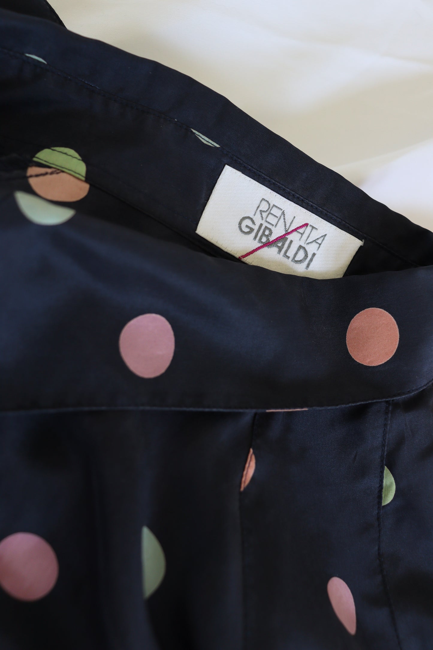 The Colorful Polkadots - silk blouse - S up to XL