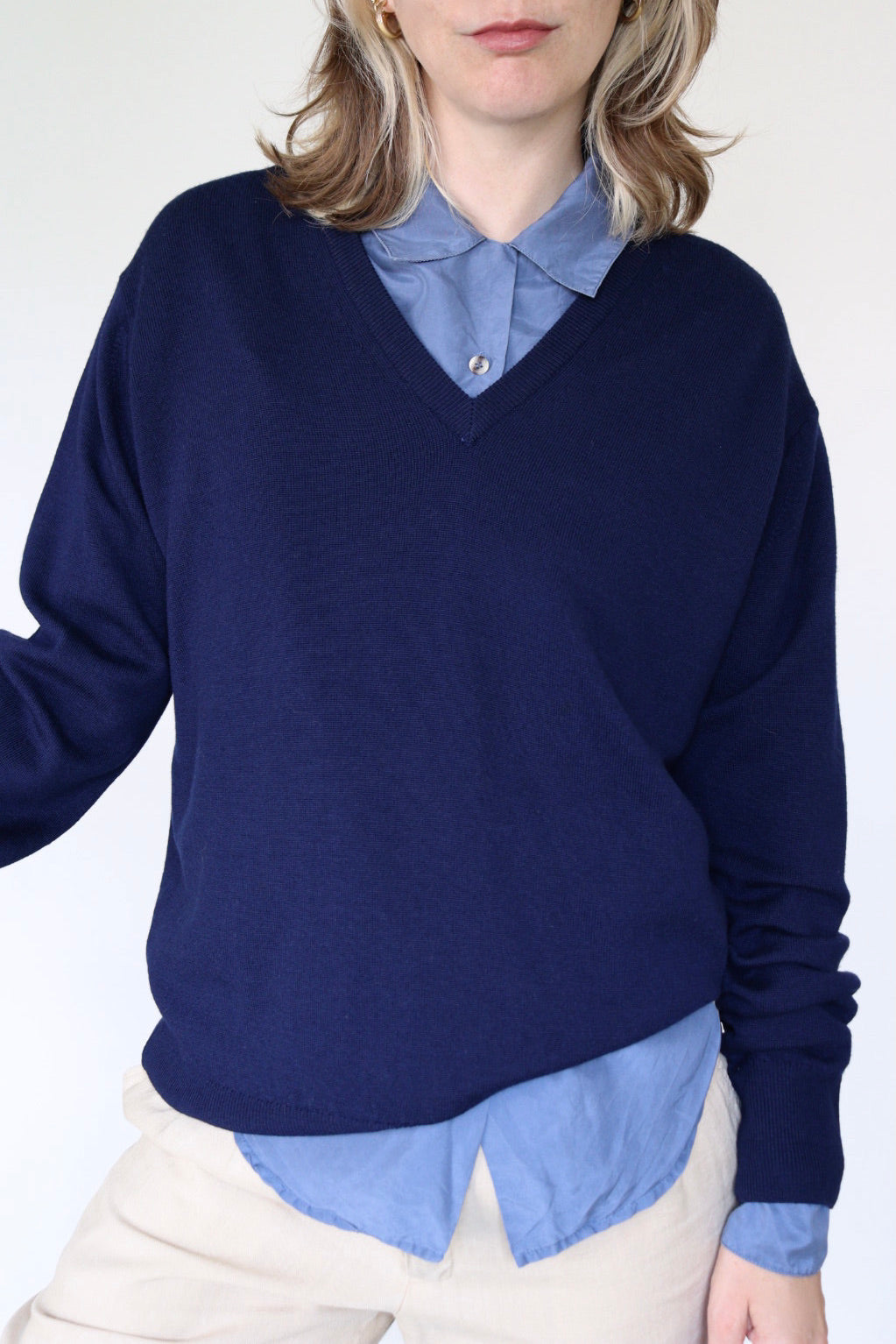 The Silk Sky - silk blouse - S up to L