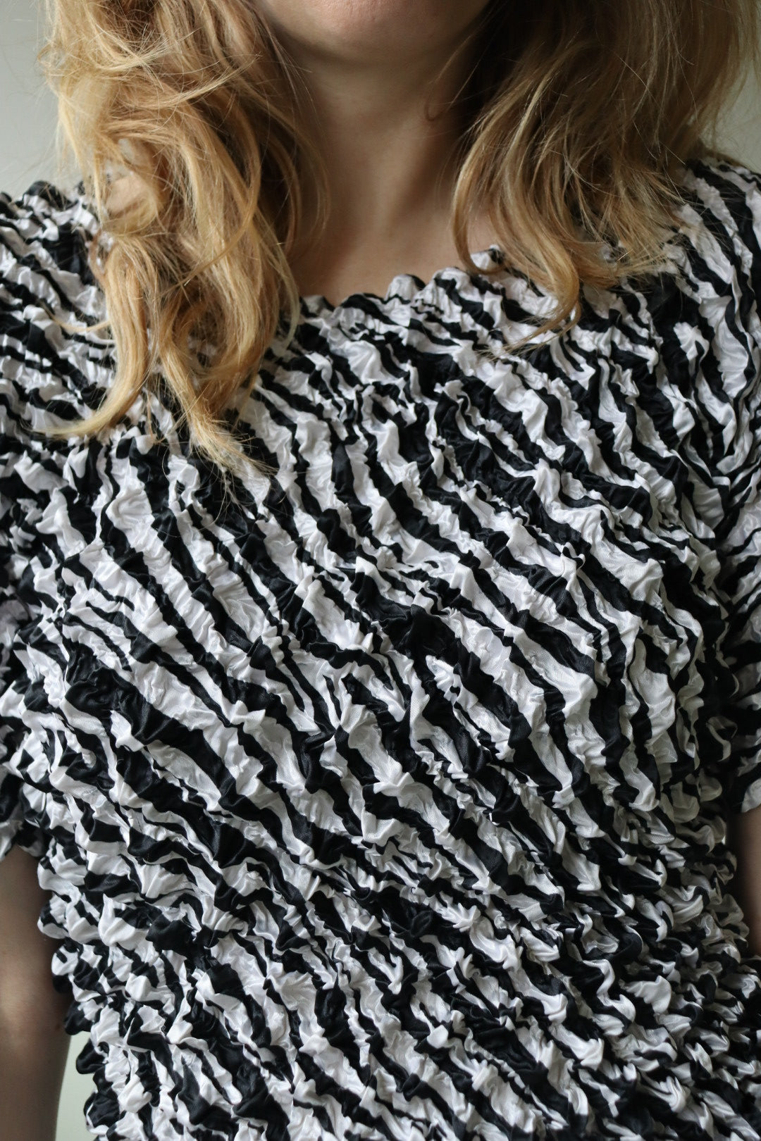 The Popcorn Zebra - black and white top - S up tp L