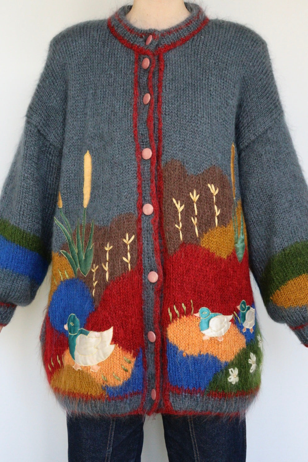 The Norway Ducks - vintage mohair cardigan - S up to XL