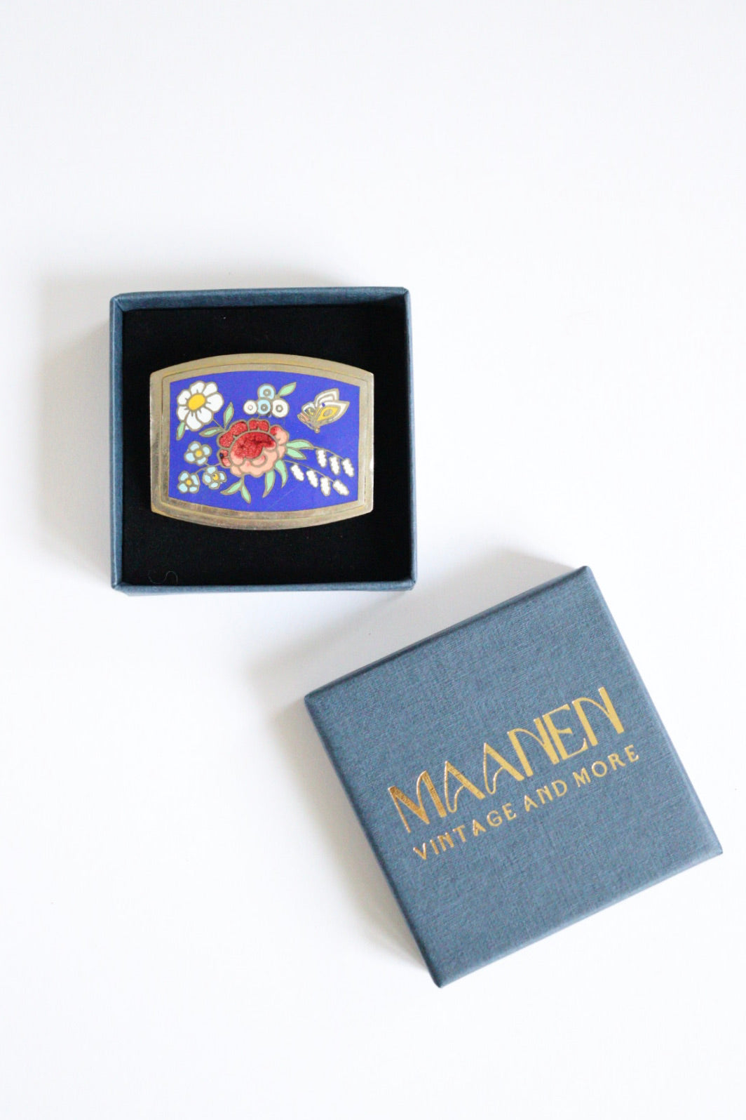 The Cloisonne Flower - brooch