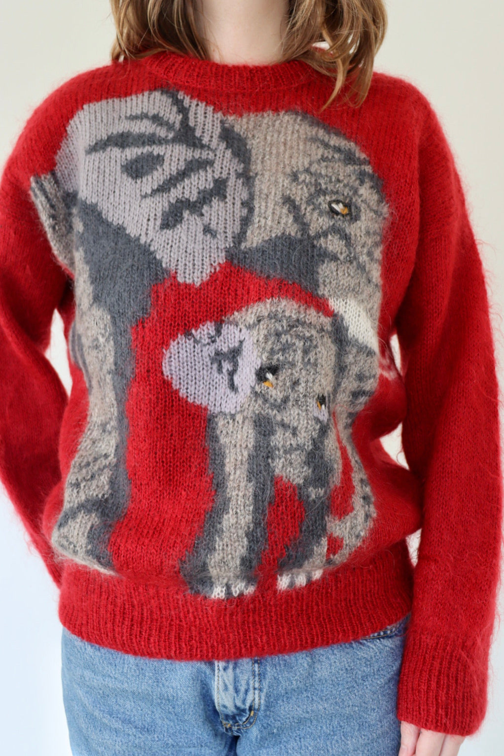 The Mama Elephant - mohair sweater - S up to L