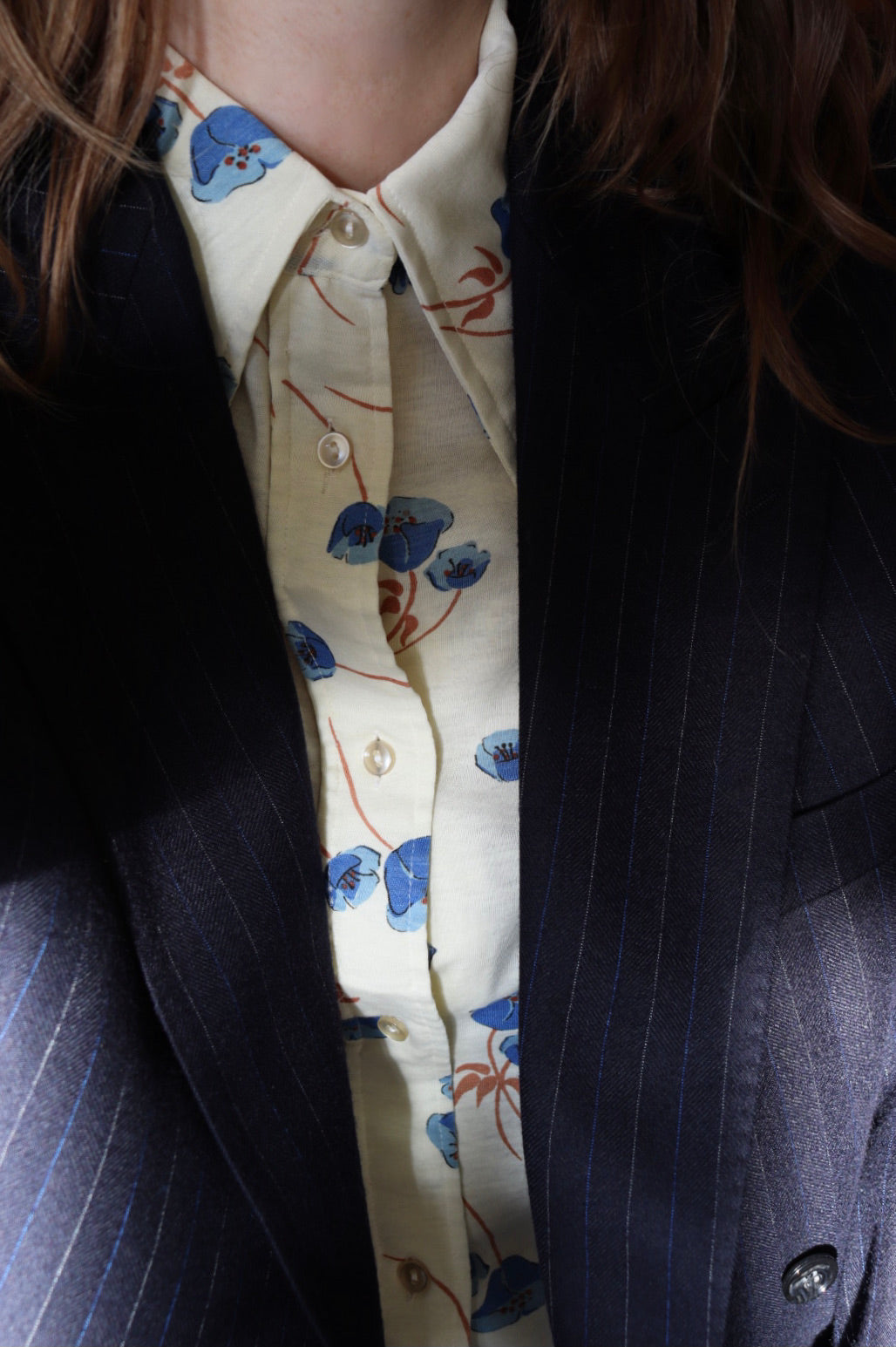 The Blue Poppy - short sleeve blouse - S up to L