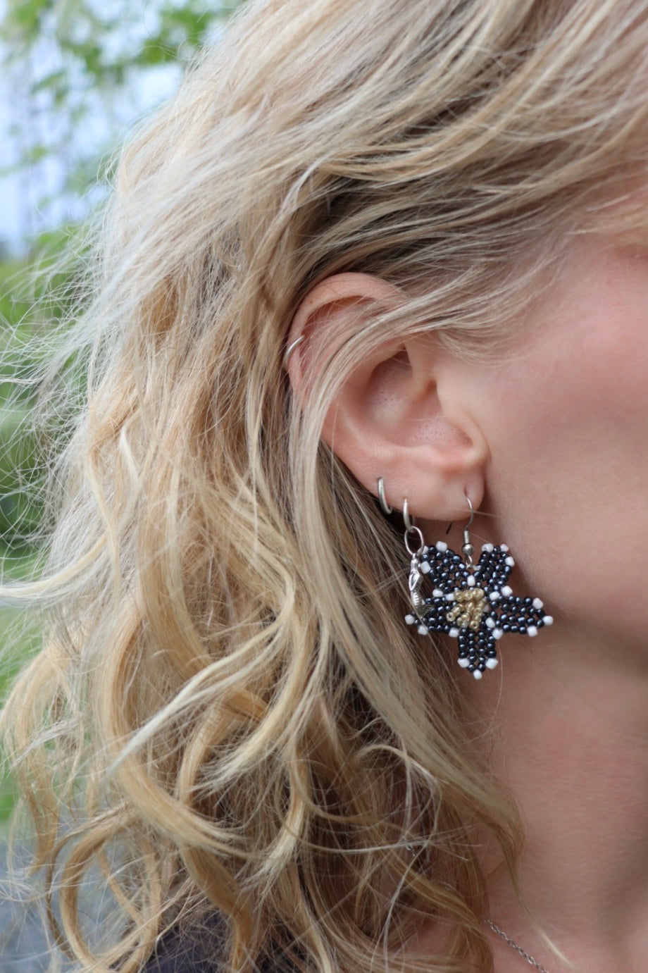 The Italian Fiori Blu - earrings