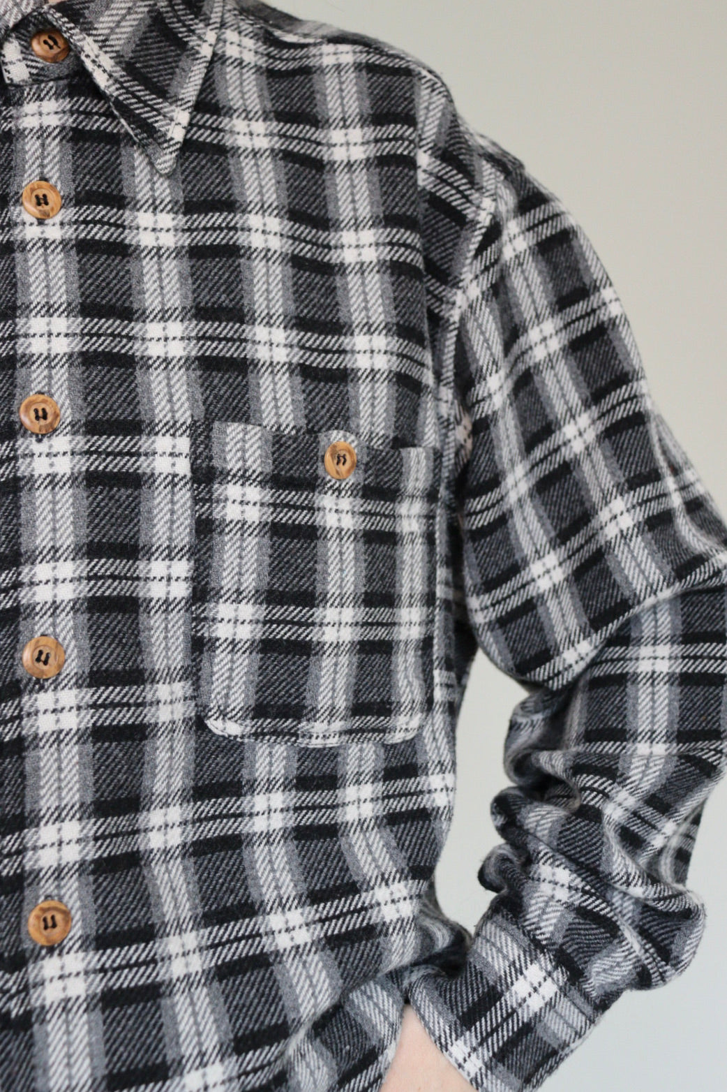 The Black&White Lumberjack - shirt / blouse - S up to L