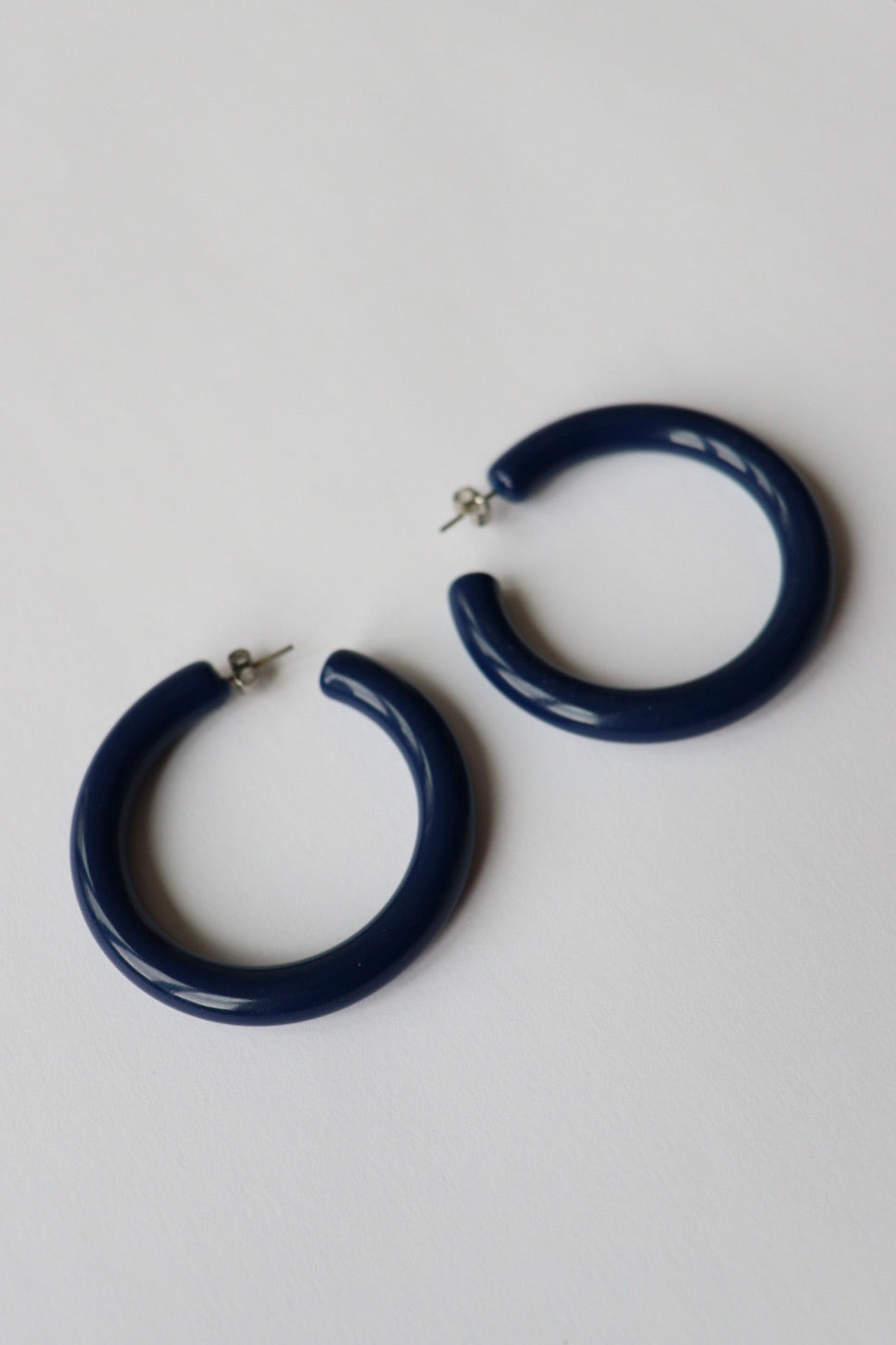 The Blue Hoops - earrings