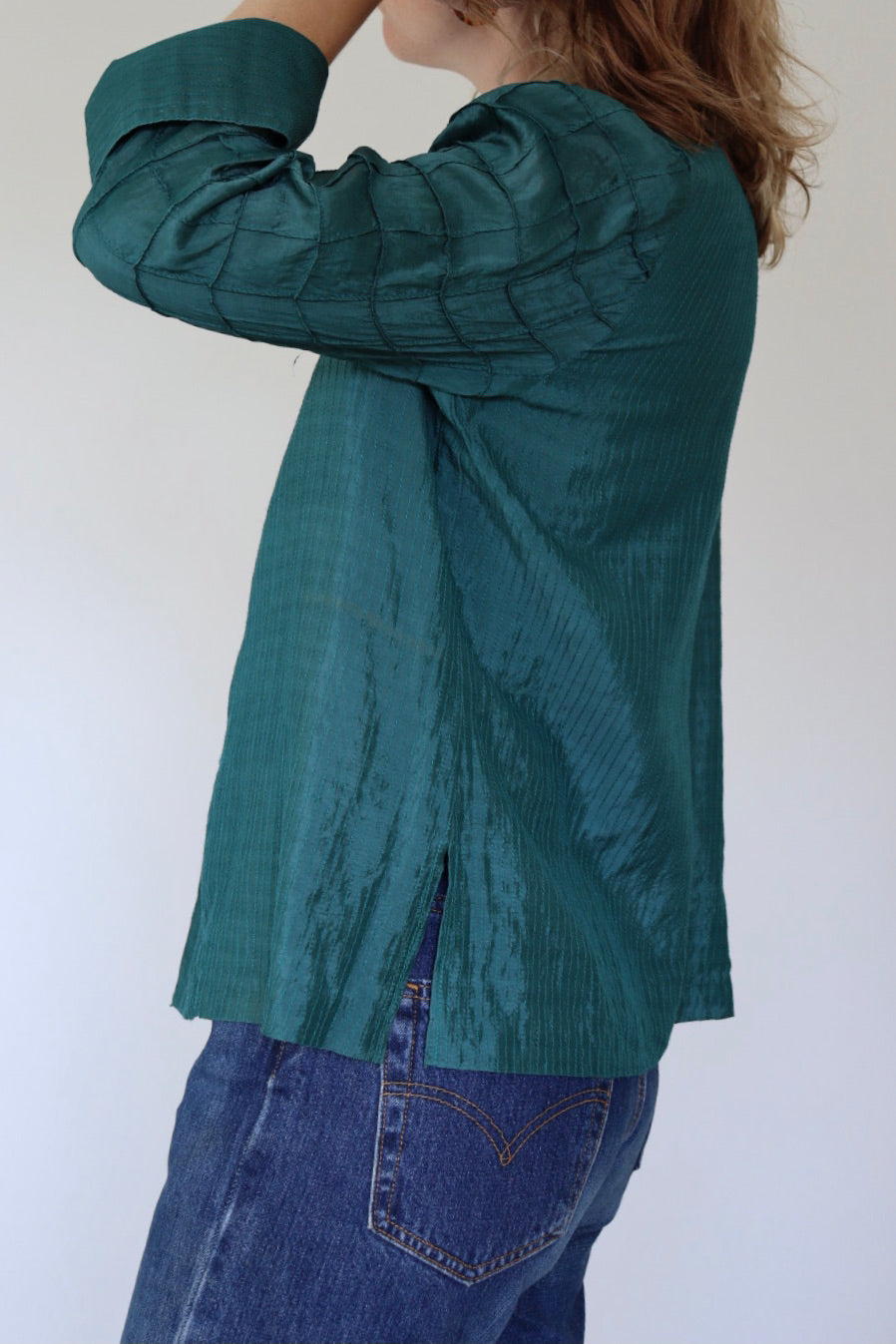 The Button & Loop - silk blouse - S up to M/L