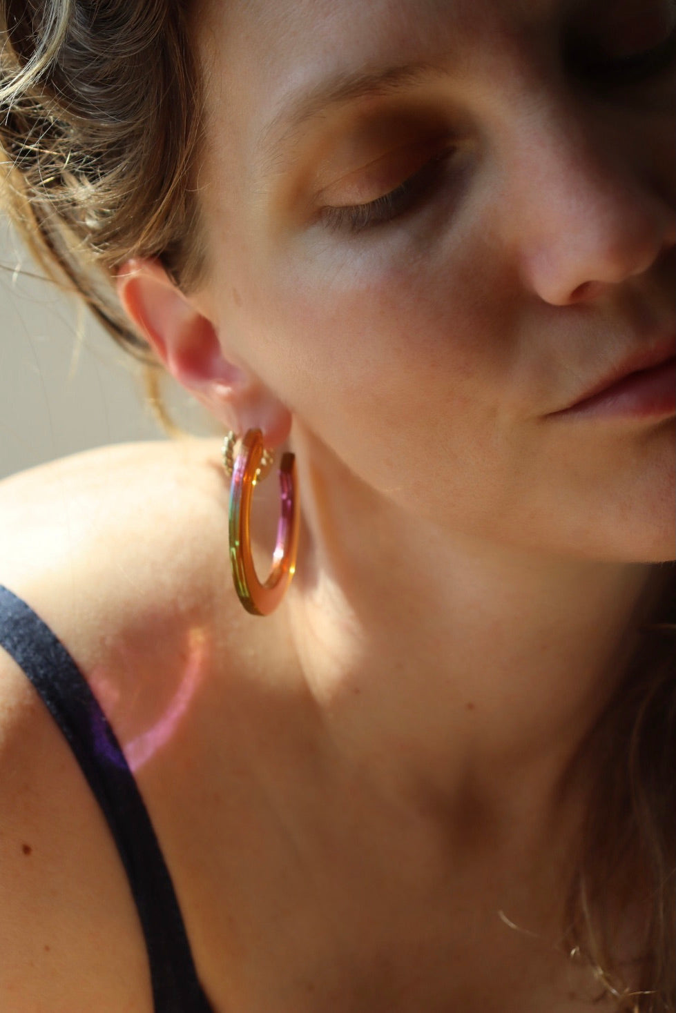 The Iridescent One - retro earrings M