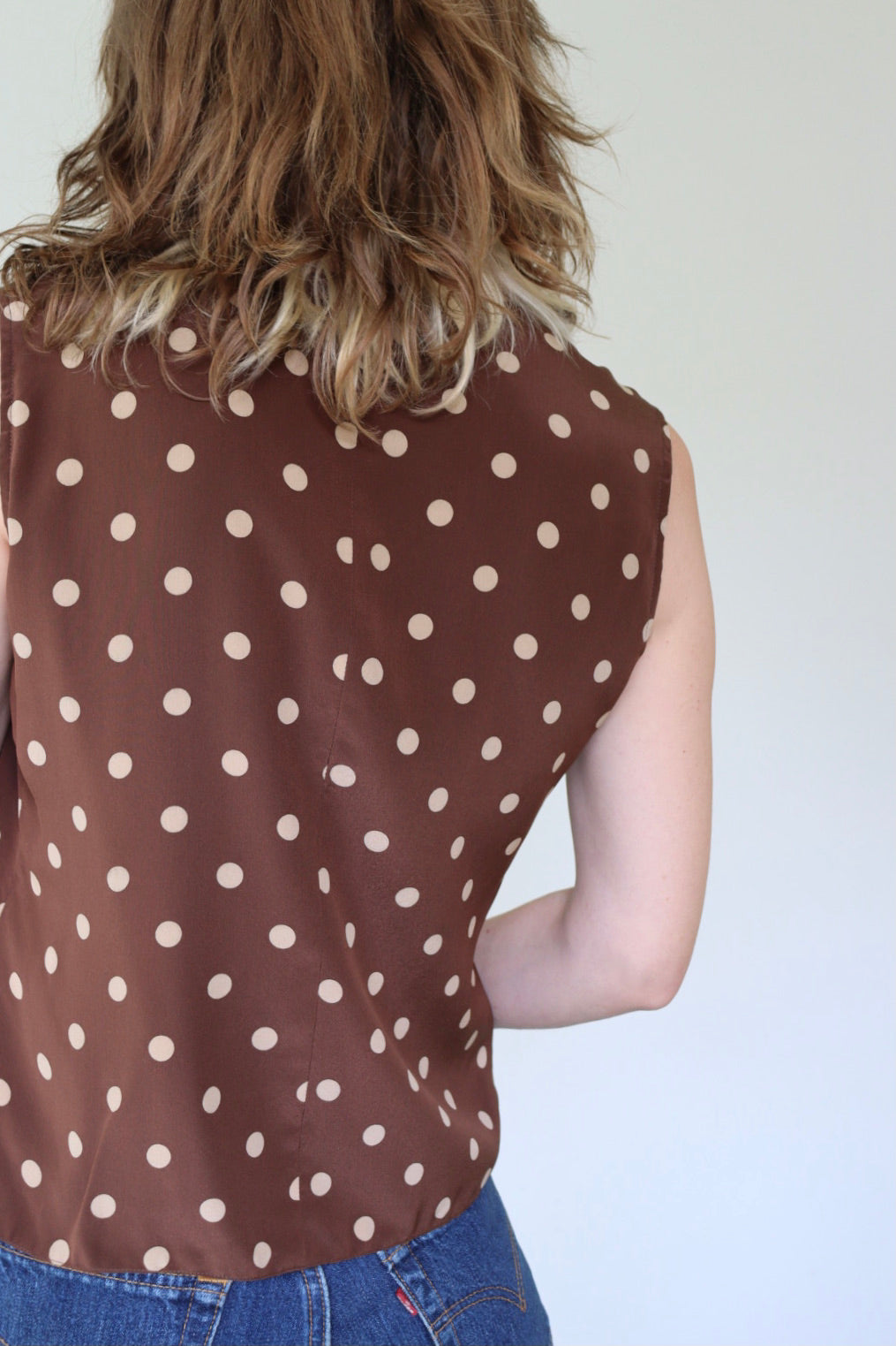 The Dotted Chestnut- spencer top - S up to M