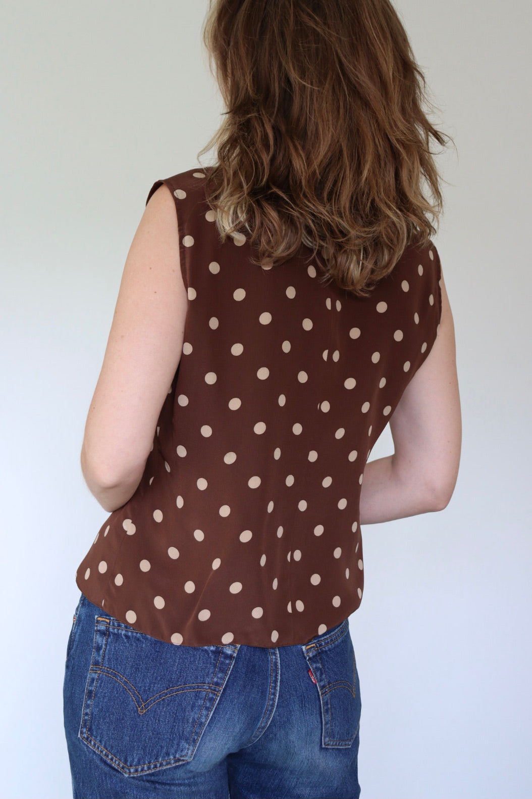 The Dotted Chestnut- spencer top - S up to M